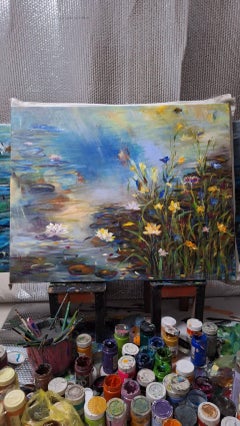 Herbstsonnenschein Gemälde 80_100cm, Malerei, Acryl auf Leinwand