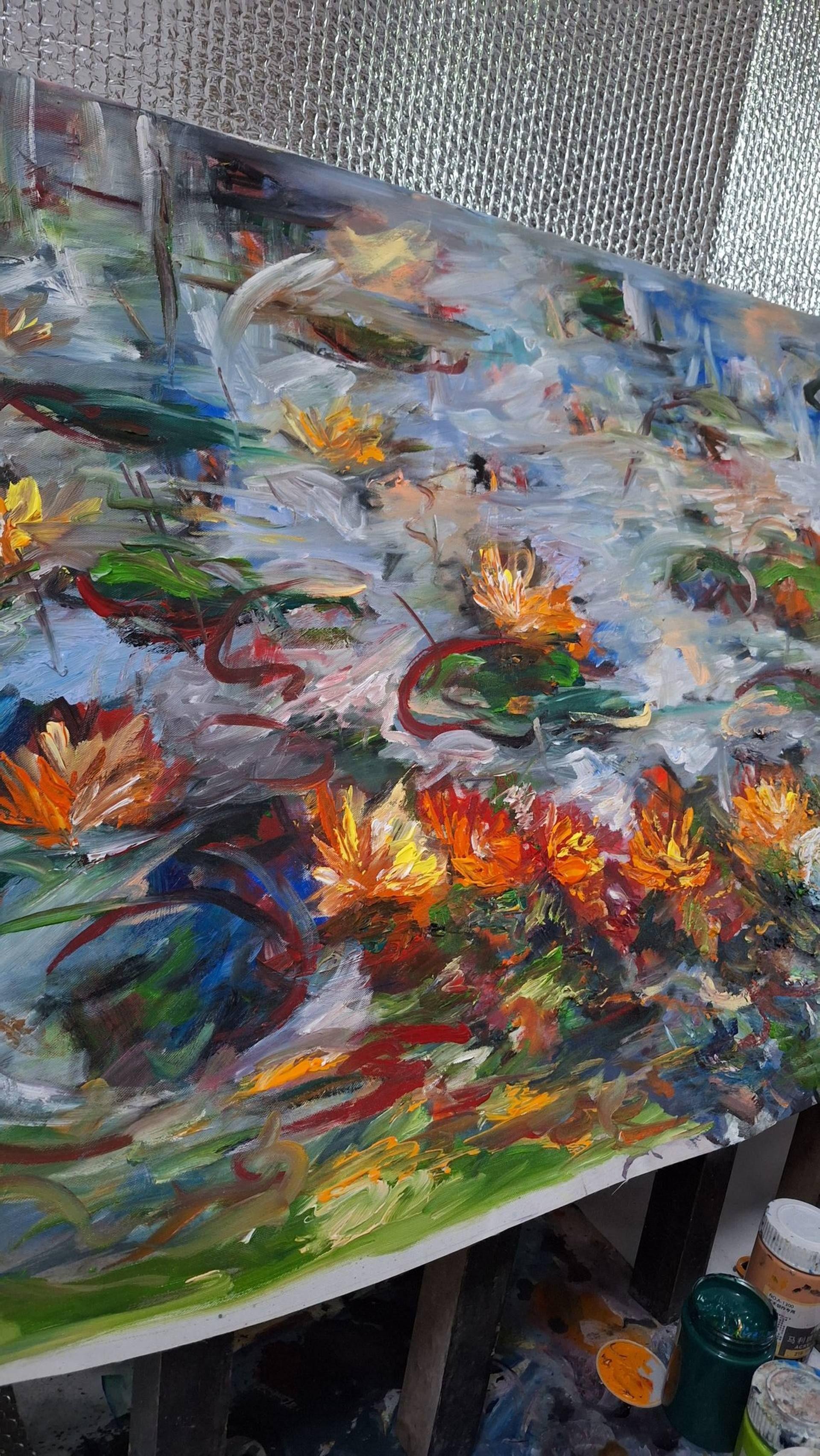 verträumter Herbst, Gemälde, Acryl auf Leinwand im Angebot 1