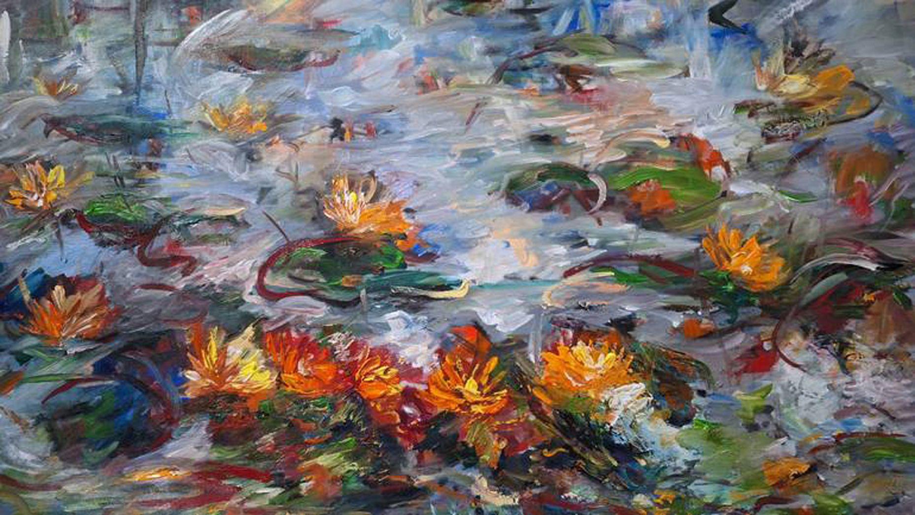 automne rêvé, peinture, acrylique sur toile