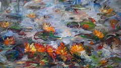 automne rêvé, peinture, acrylique sur toile