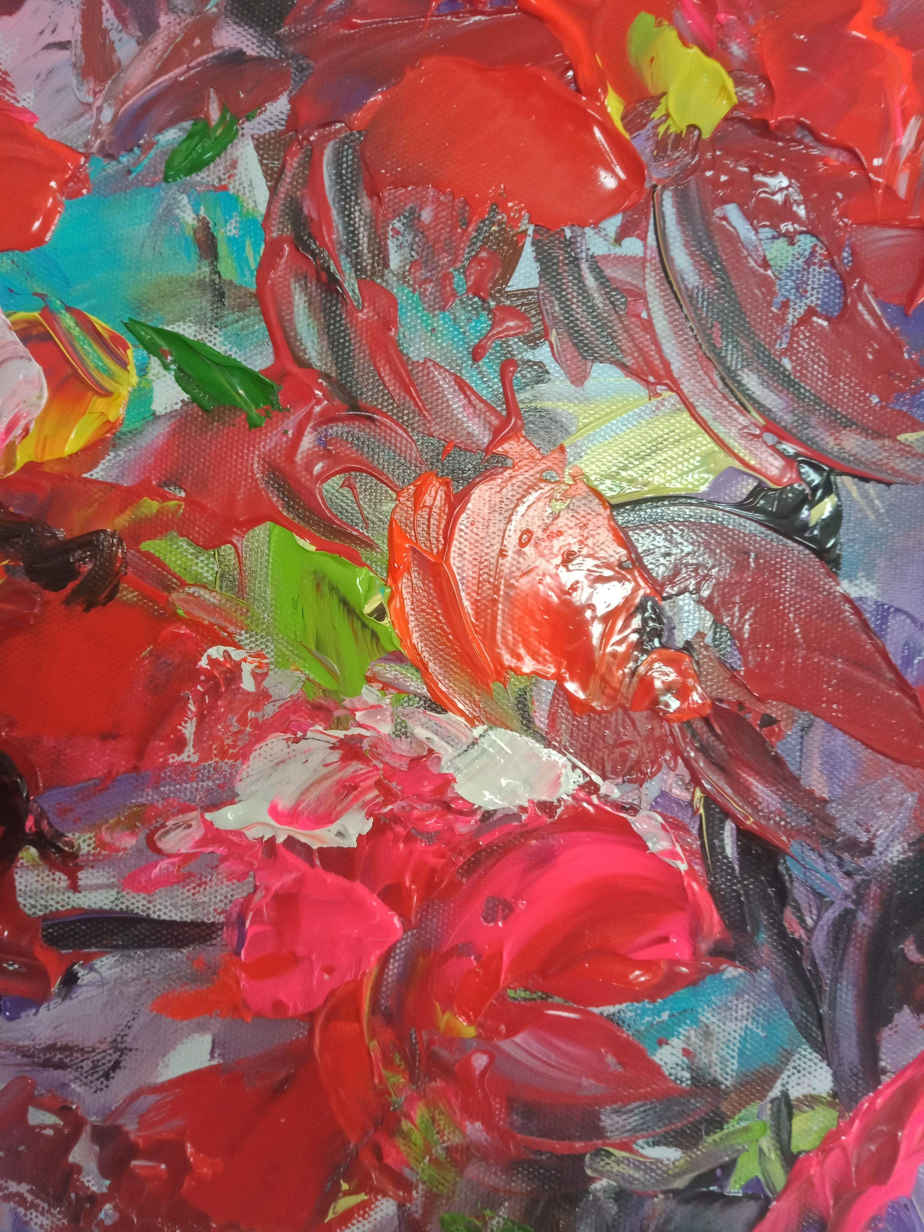 Nouvelles jours au printemps, peinture, acrylique sur toile en vente 2