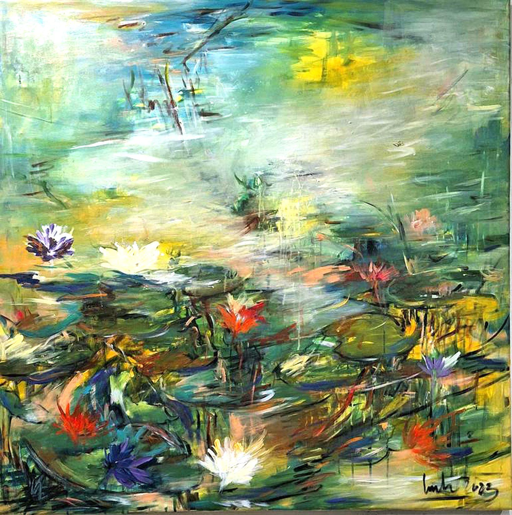 Version saisonnière Peinture 100_100cm, Peinture, Acrylique sur toile