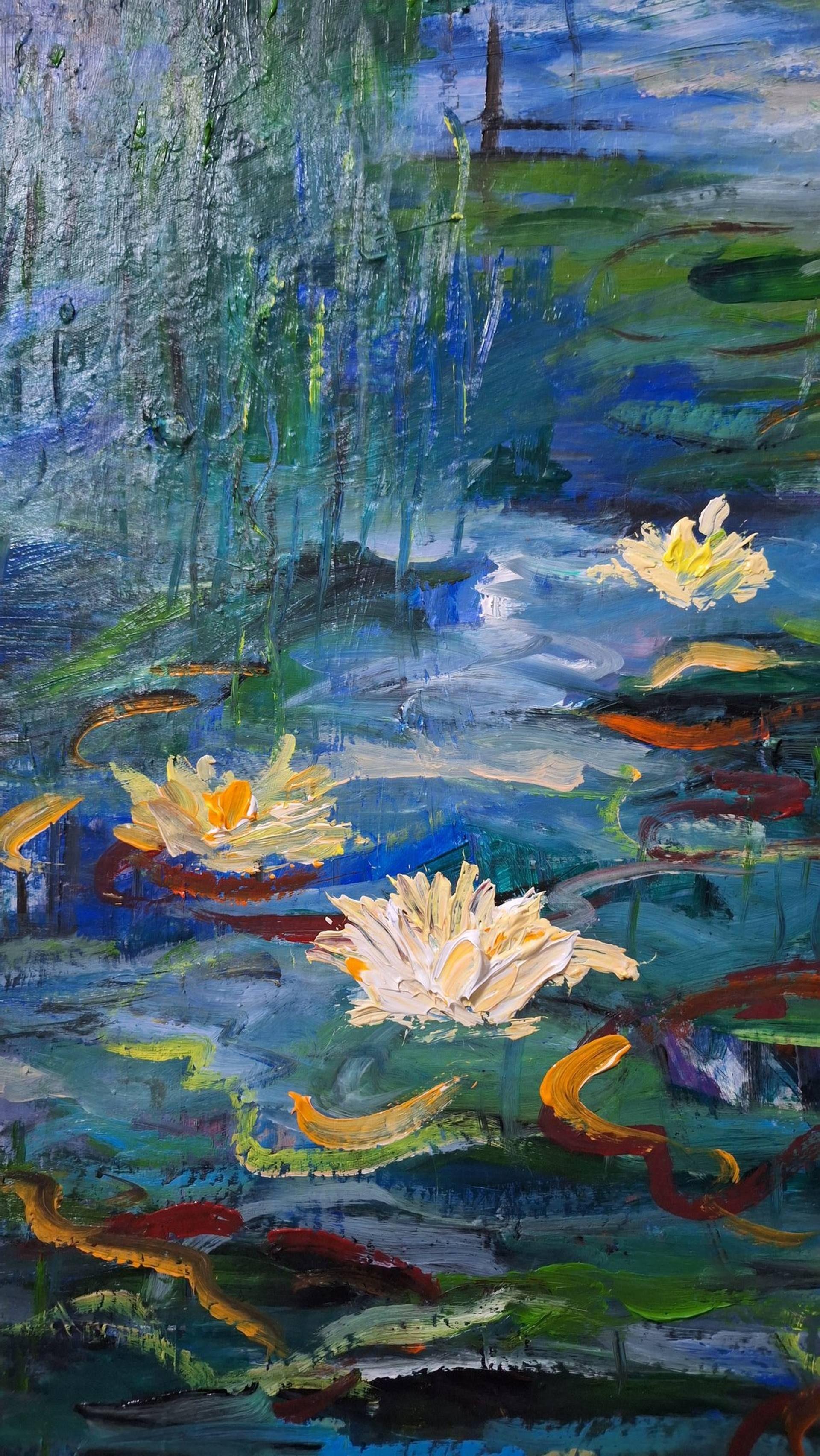 Printemps 01, peinture, acrylique sur toile - Expressionnisme abstrait Painting par LE HAI LINH