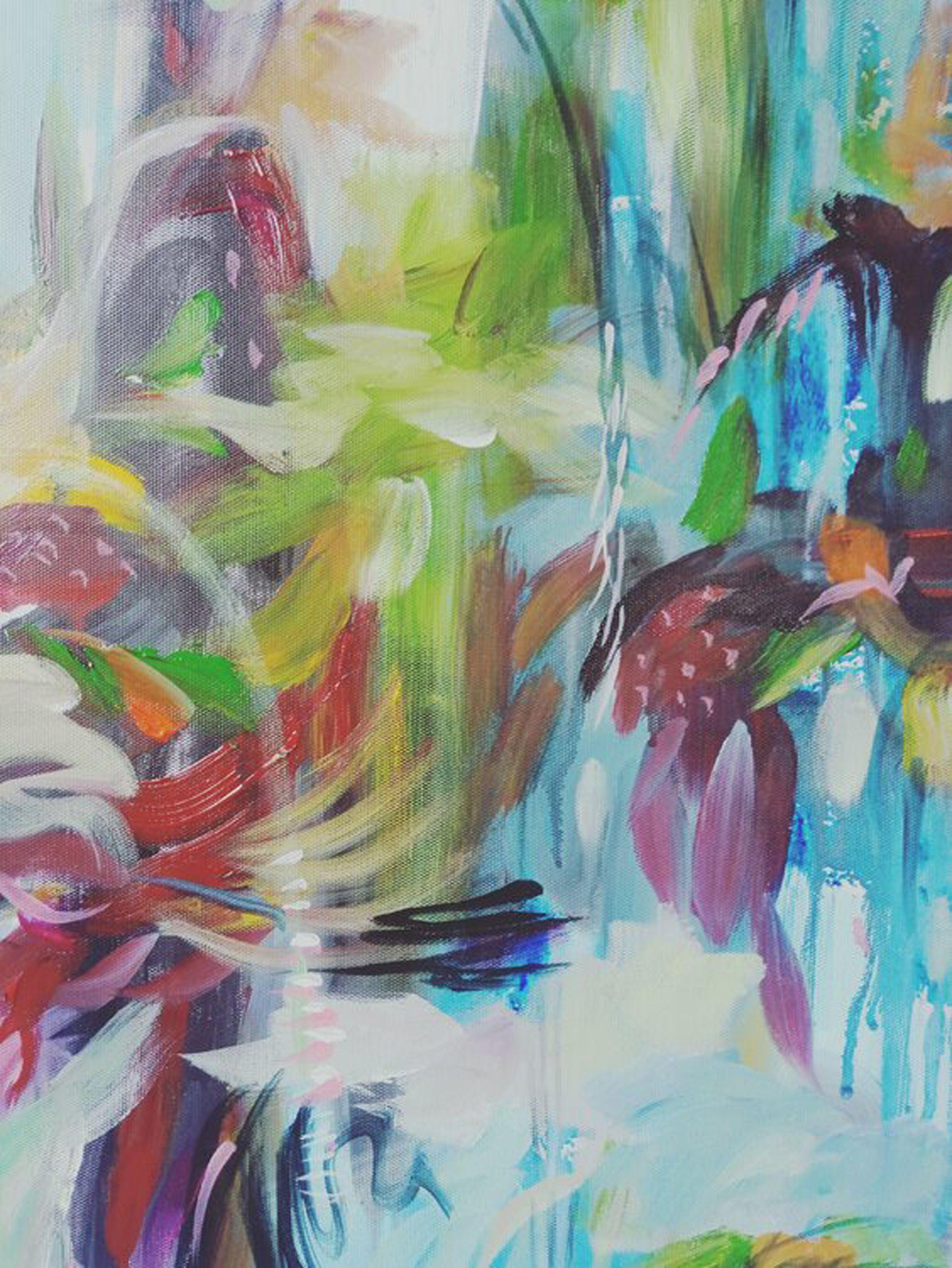 Stream Flower (100-100cm), 2021, Painting, Acrylic on Canvas For Sale 1