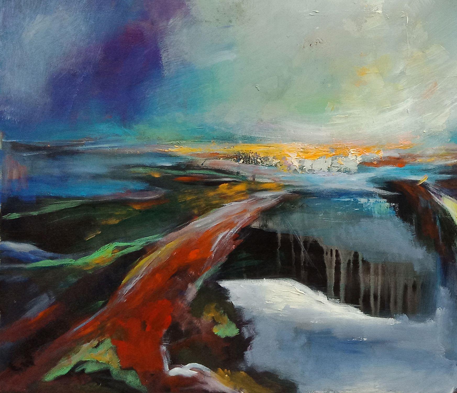 Zusammensetzung der Struktur, Gemälde, Acryl auf Leinwand im Angebot 2