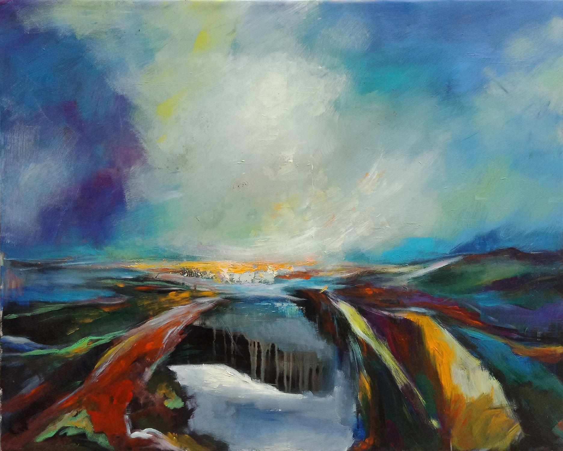 Zusammensetzung der Struktur, Gemälde, Acryl auf Leinwand