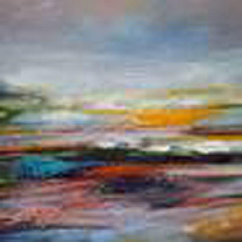 Sunset has disappeared, Painting, Acrylic on Canvas For Sale 2