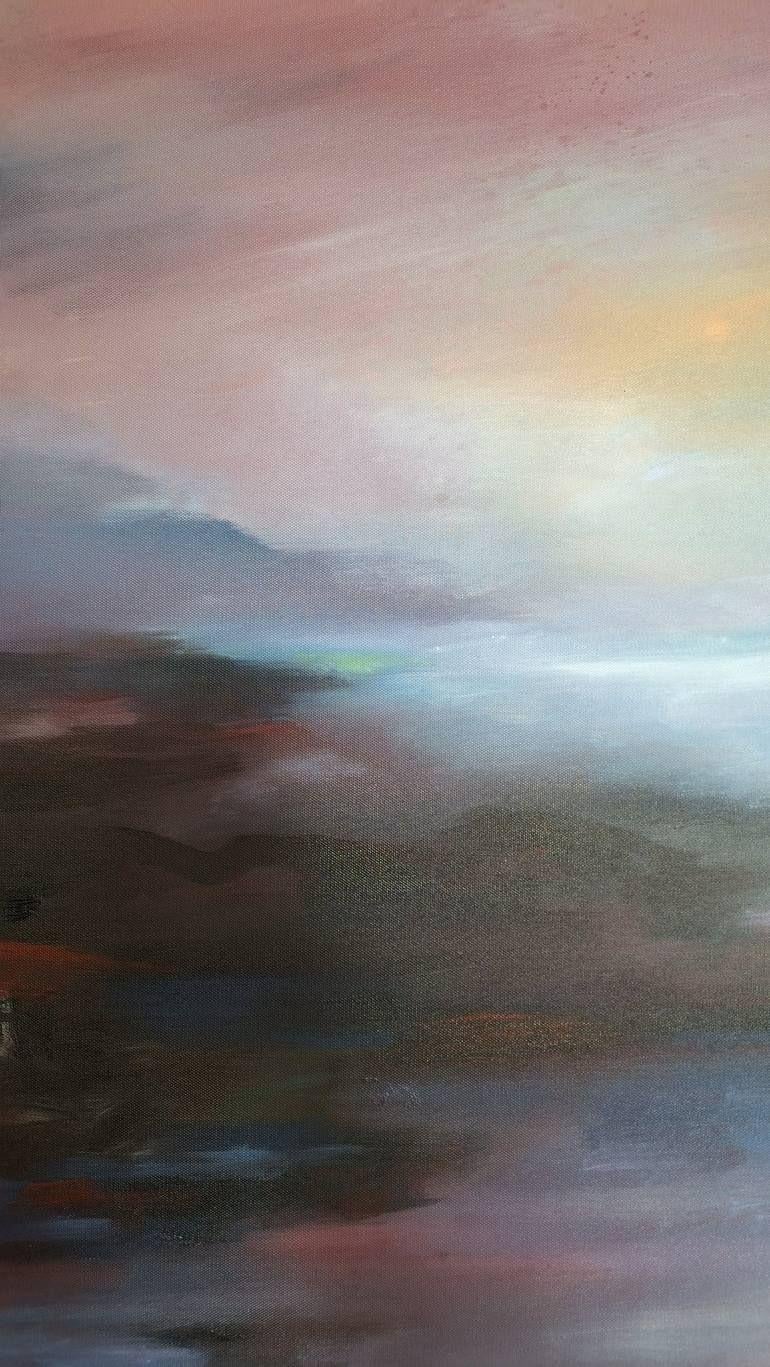 Sonnenuntergang, Gemälde, Acryl auf Leinwand – Painting von LE HAI LINH