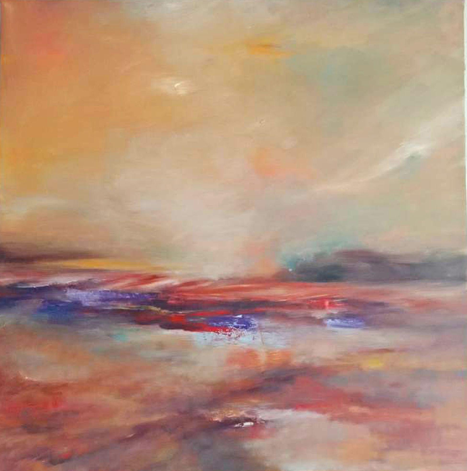 Sunset, Painting, Acrylic on Canvas