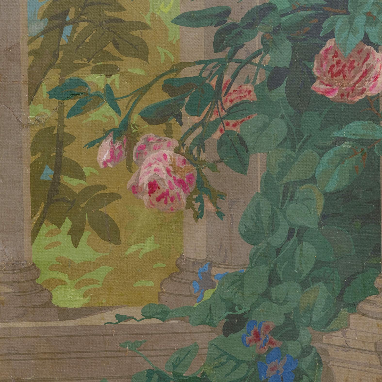 'Le Jardin d'Armide' - A Rare Wallpaper Panel by Desfossé For Sale 2