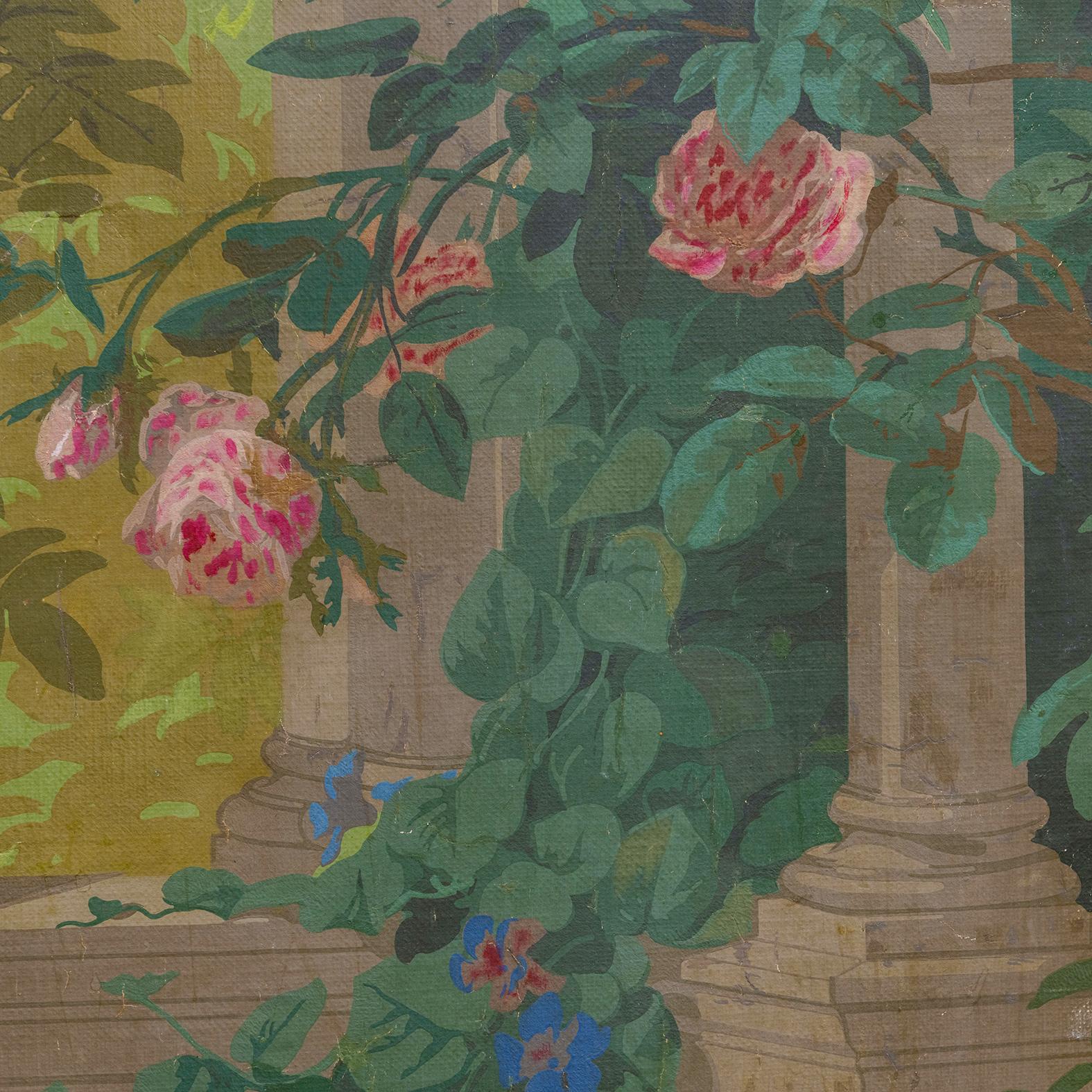 'Le Jardin d'Armide' - A Rare Wallpaper Panel by Desfossé For Sale 3