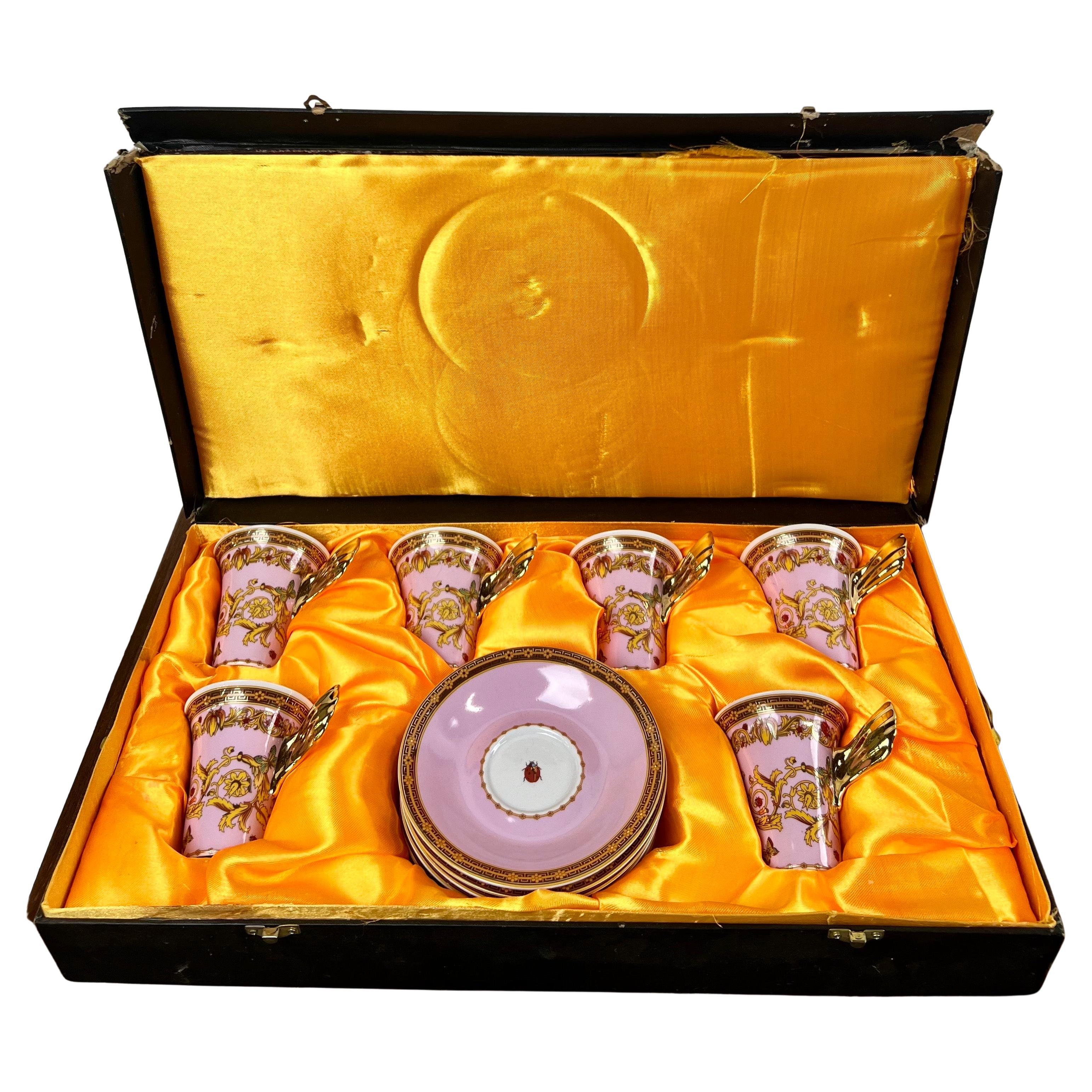 Le Jardin de Versace Rutherford Butterfly Lady Bug Garden Coffee Set, 12Pcs For Sale