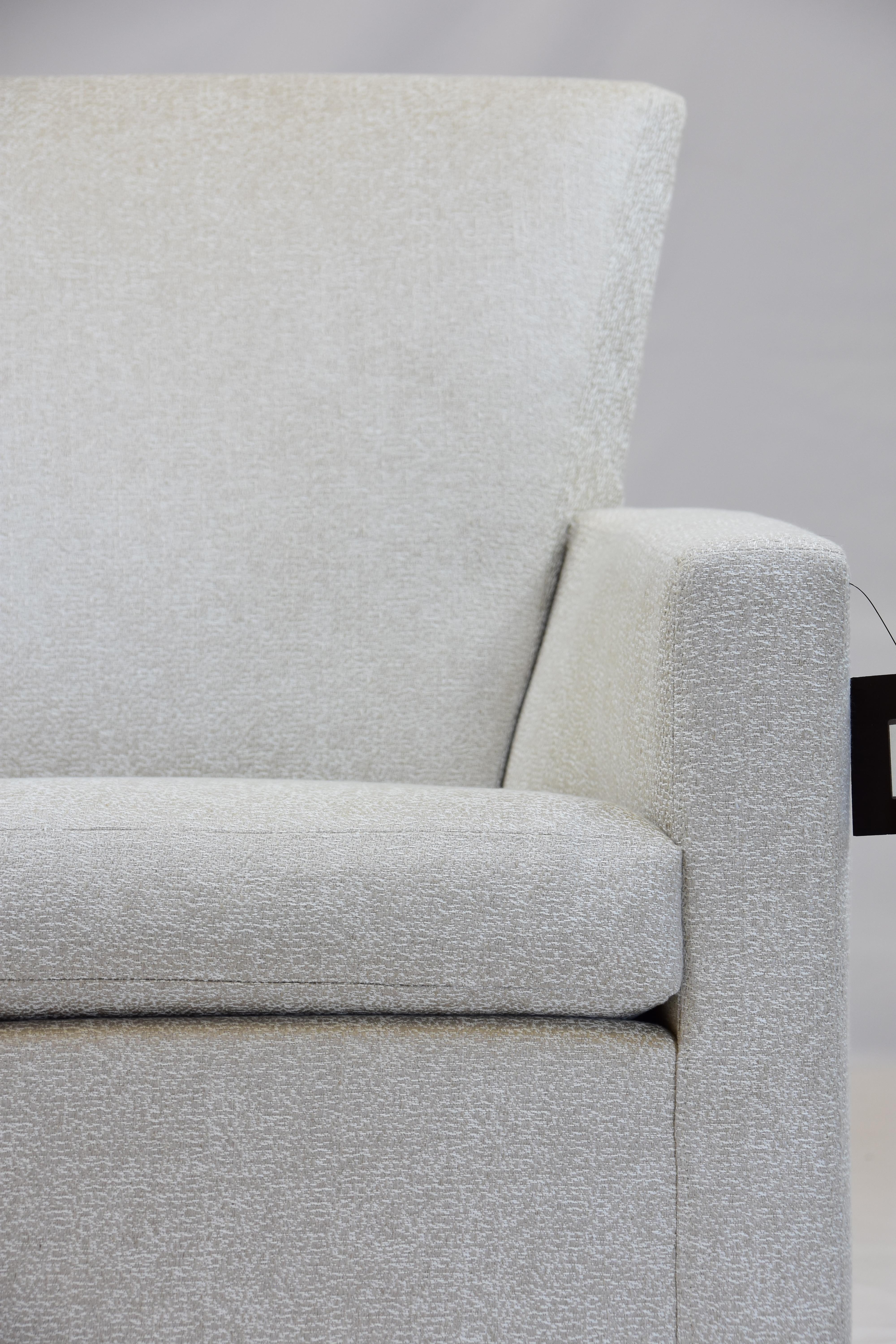 Le Jeune Upholstery Barrel Swivel Kara Chair Showroom Model, 2 Available For Sale 6