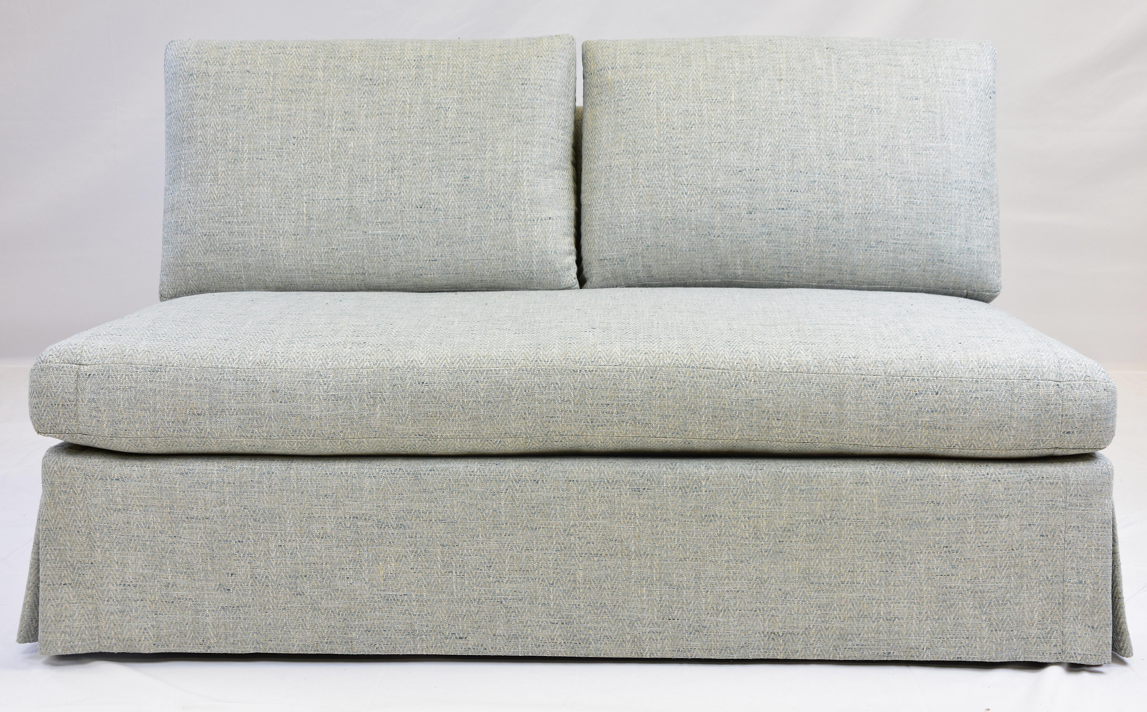 Le Jeune Upholstery Gracie 2 Seat Sofa Showroom Model

Offered for sale is a Gracie S1.923 two-seat sofa showroom model from Le Jeune Upholstery.  This sofa is a medium-scaled armless sofa that is built for comfortable seating with a single