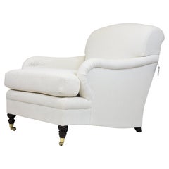 Le Jeune Upholstery Hampton Lounge Chair On Casters, Showroom Model Off-white