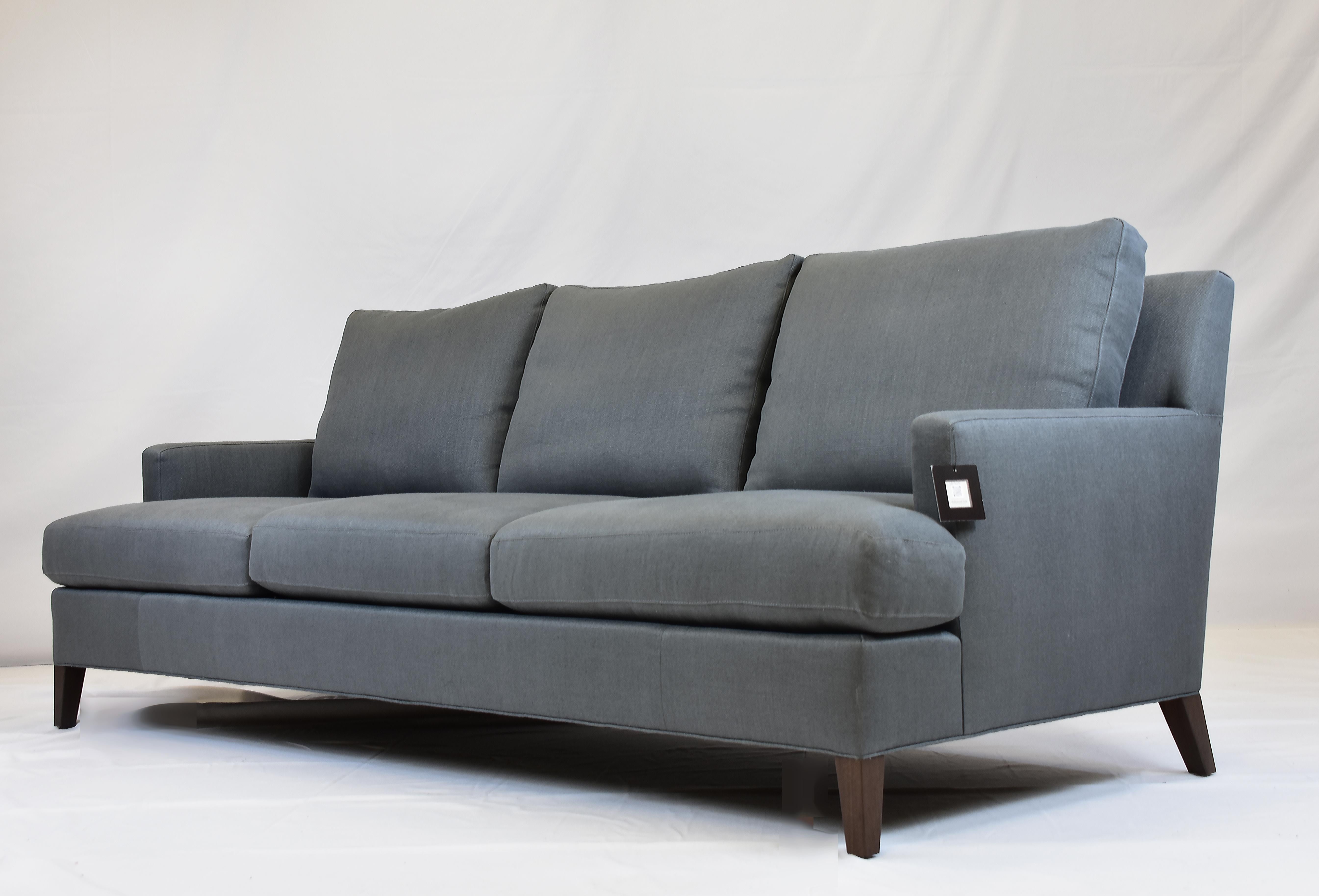 Le Jeune Upholstery Hollywood Sofa Showroom Model

Offered for sale is a Le Jeune Upholstery HOLLYWOOD  S8.923 Sofa showroom model.  This sofa is built with adequate proportions for small to medium-scaled rooms. The general design is based on a