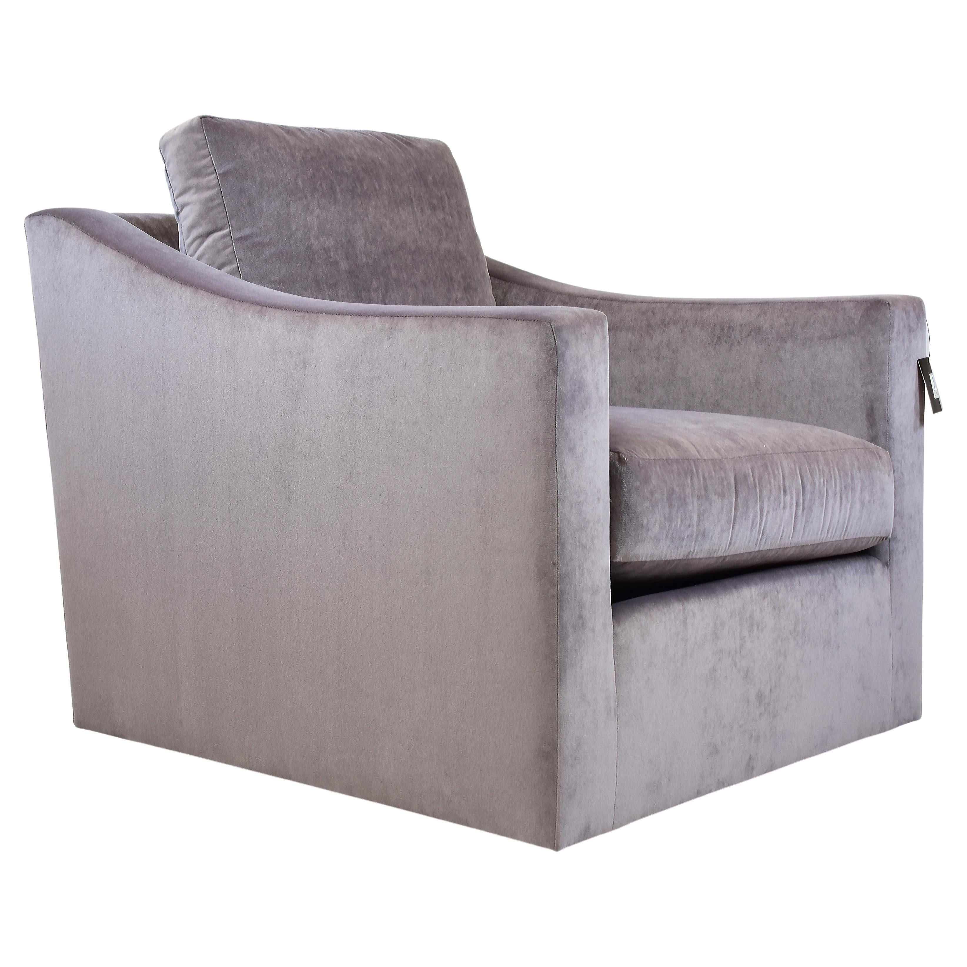 Le Jeune Upholstery Lacey Swivel Lounge Chair Showroom Model