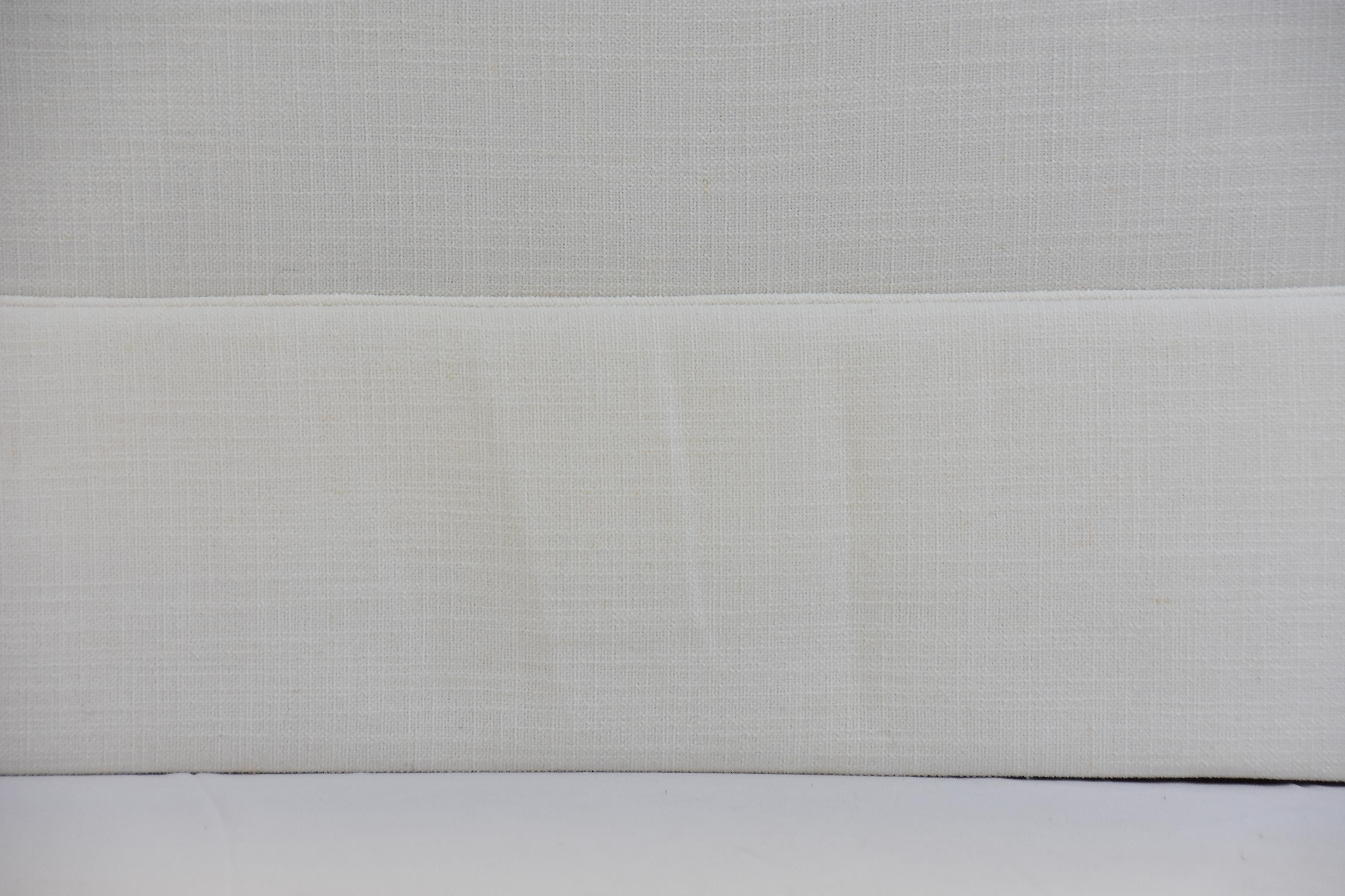 Le Jeune Upholstery Lucca Sofa Showroom Model in White Linen 8