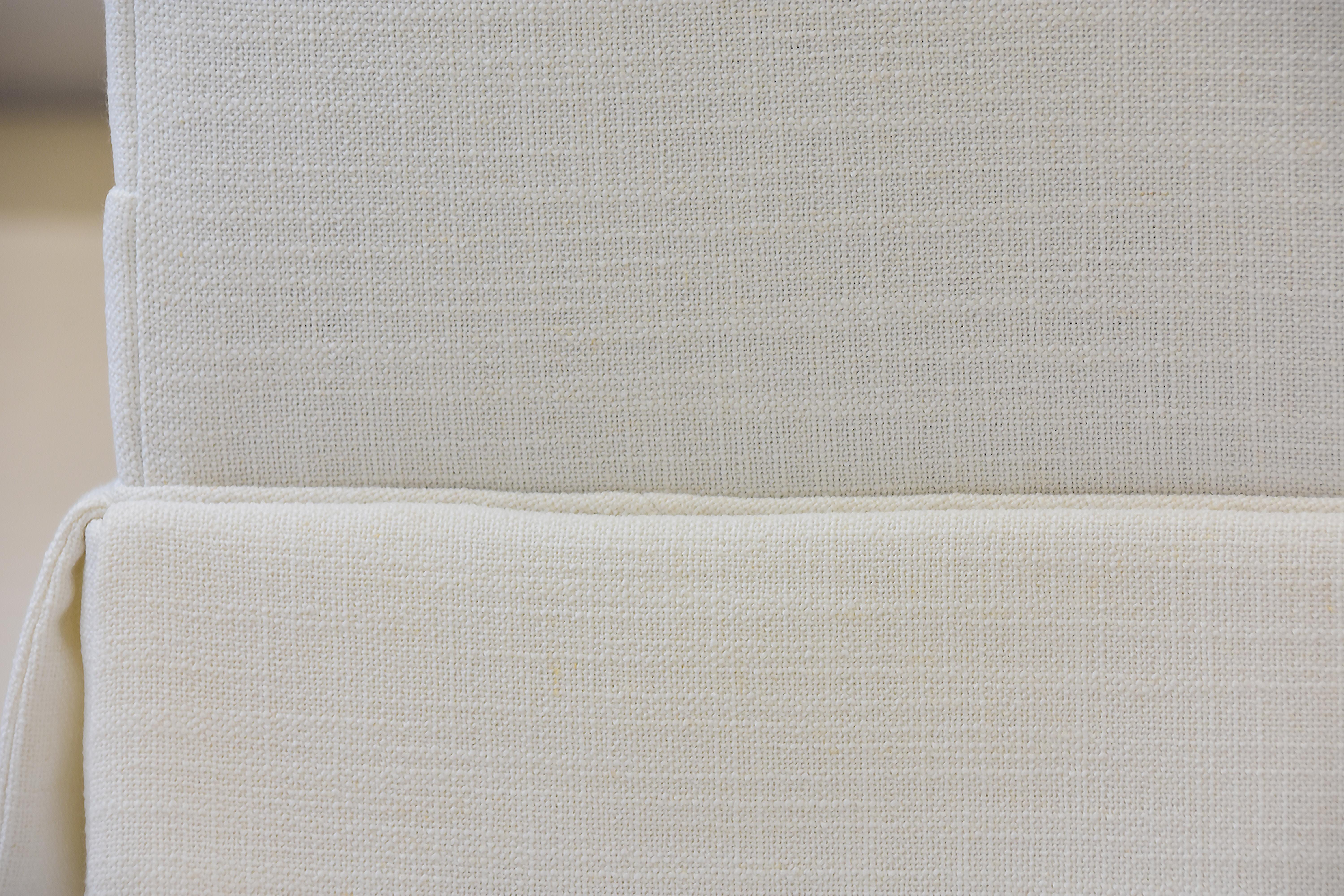 Le Jeune Upholstery Lucca Sofa Showroom Model in White Linen 9