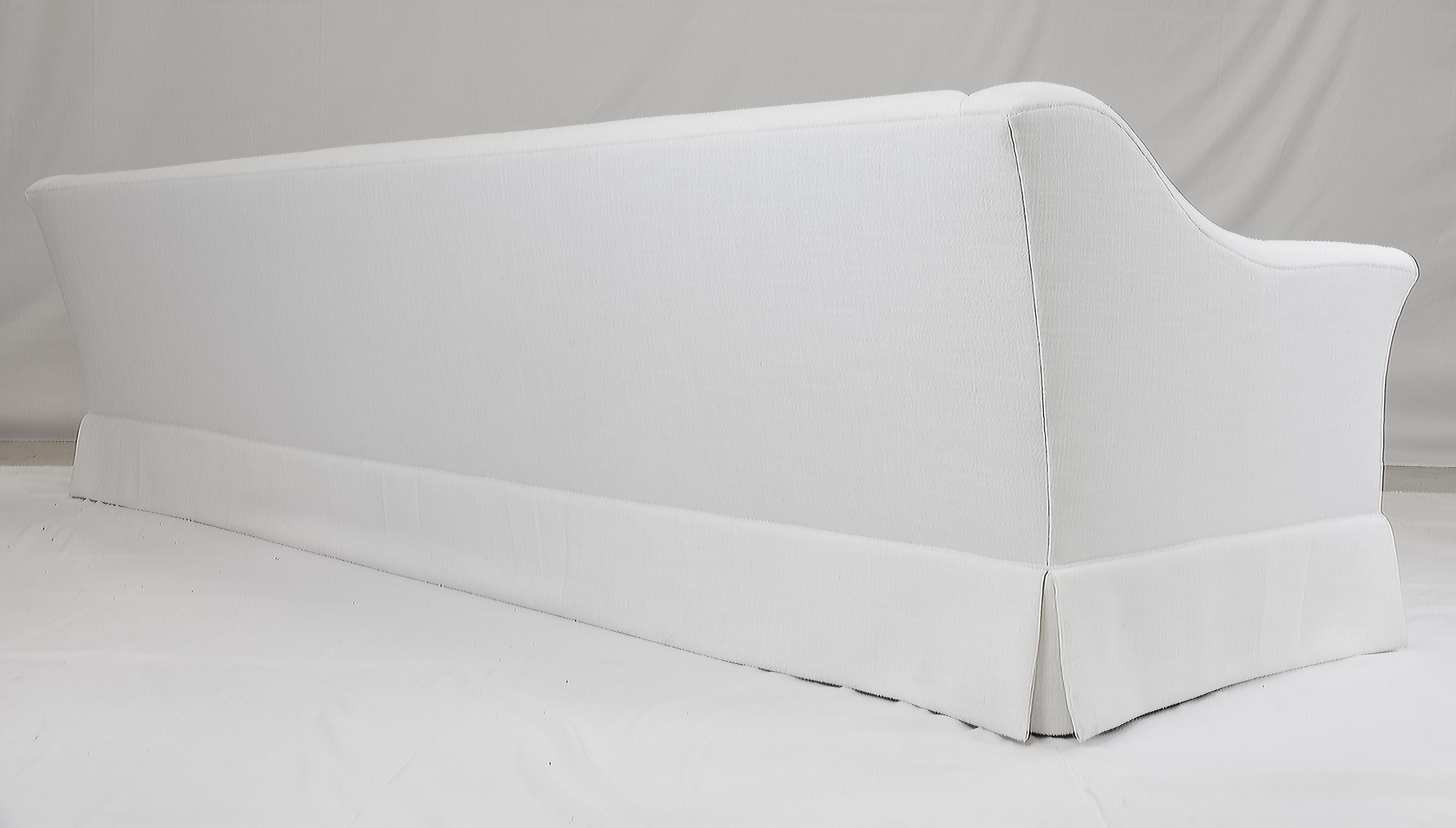 Le Jeune Upholstery Lucca Sofa Showroom Model in White Linen 2