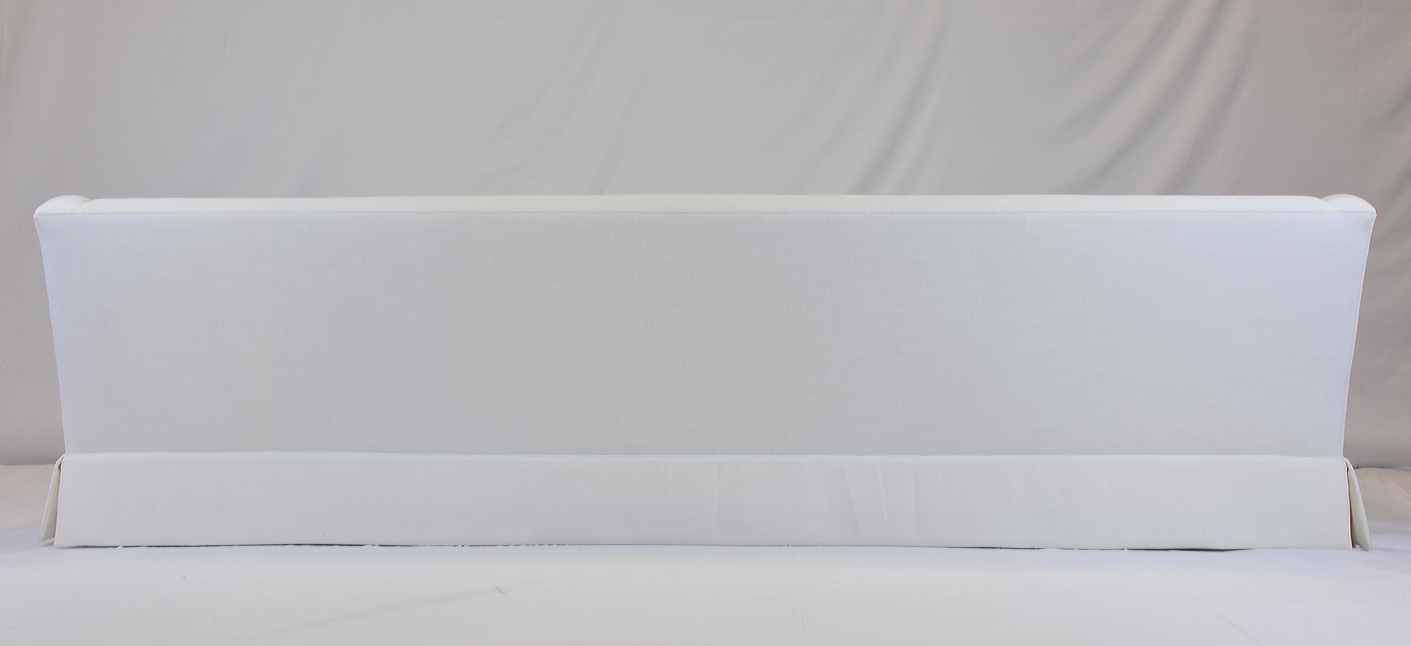 Le Jeune Upholstery Lucca Sofa Showroom Model in White Linen 3