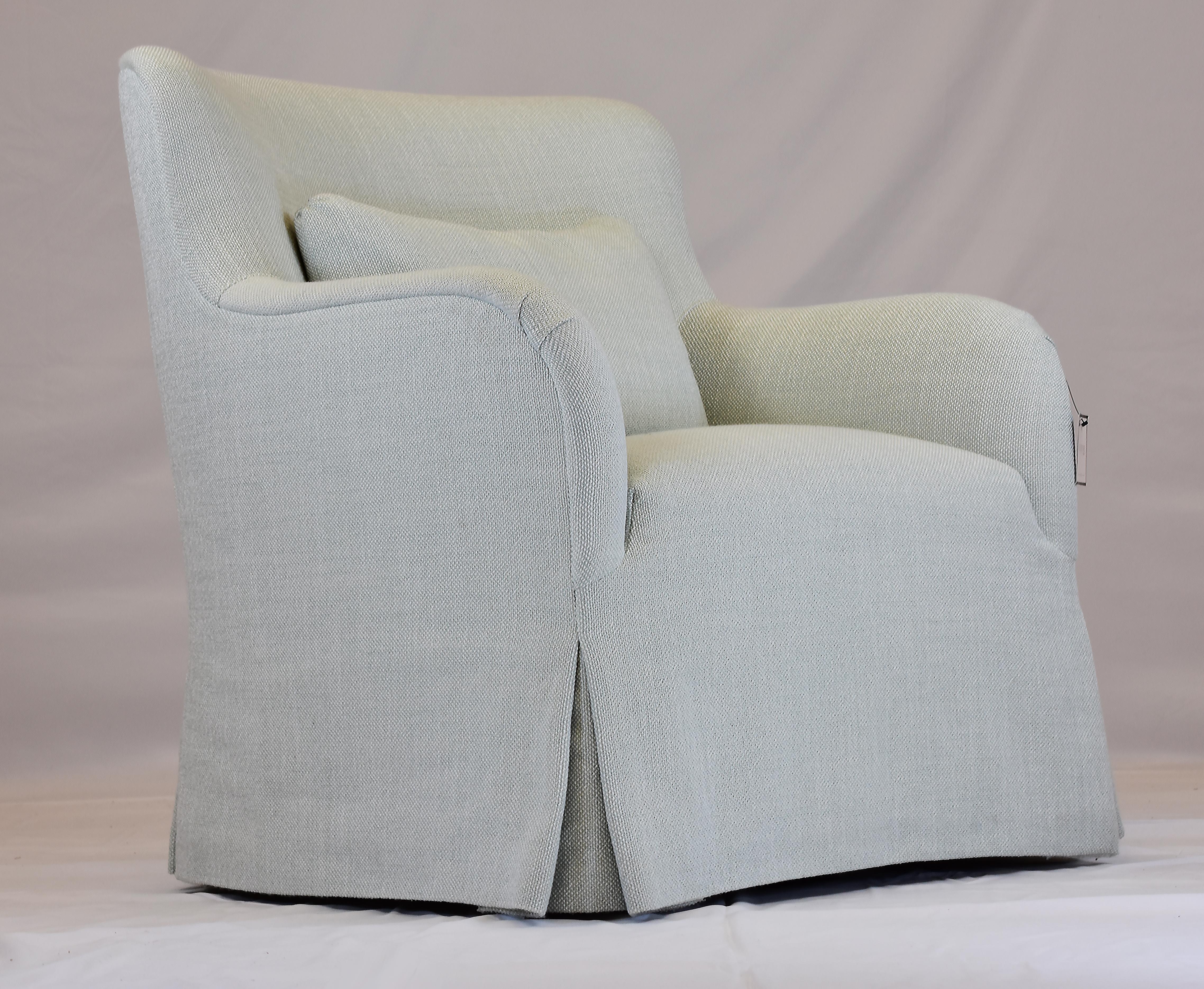 Le Jeune Upholstery Luna Barrel Swivel Chair Showroom Model 1
