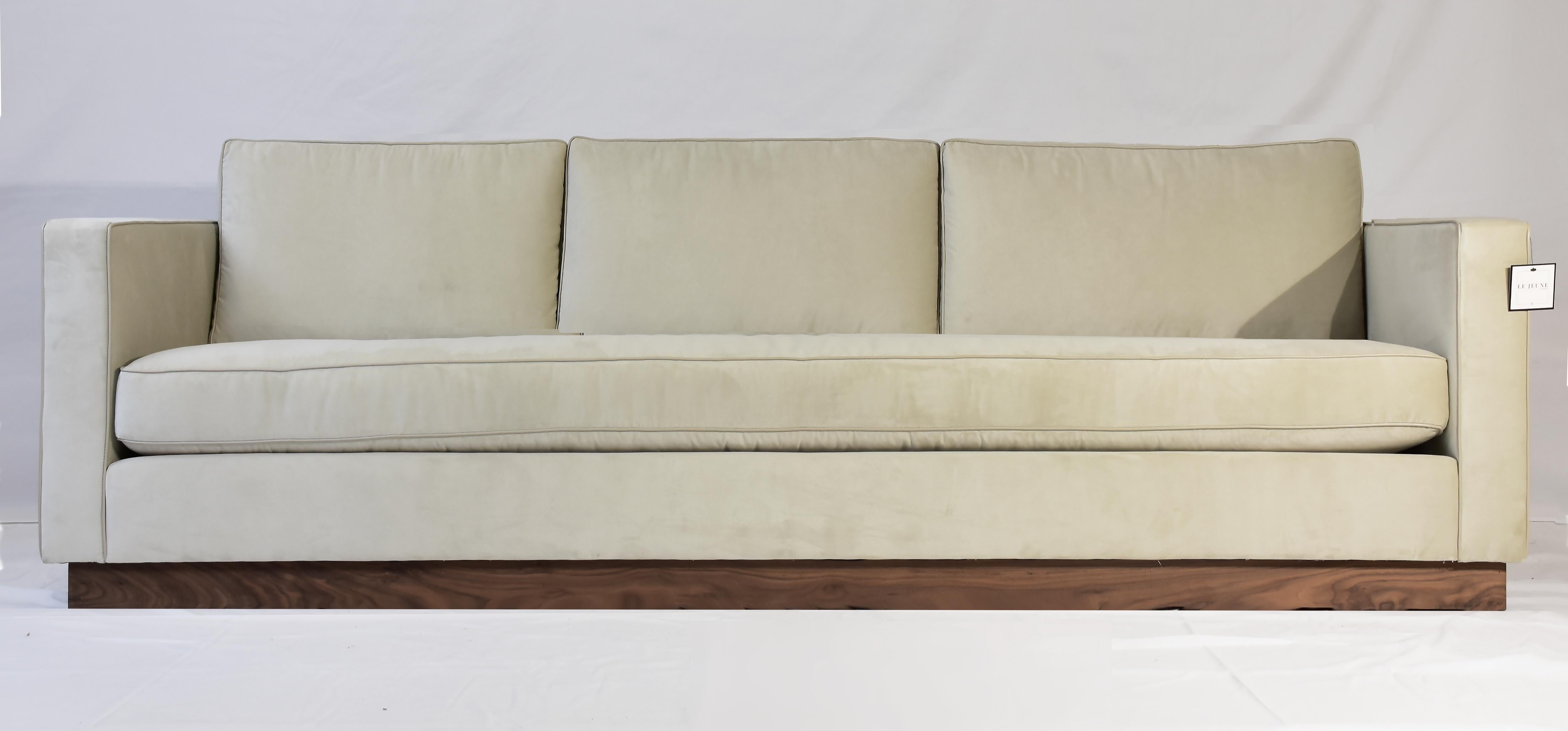 Modern Le Jeune Upholstery Shaker 3-Seat Sofa Showroom Model For Sale