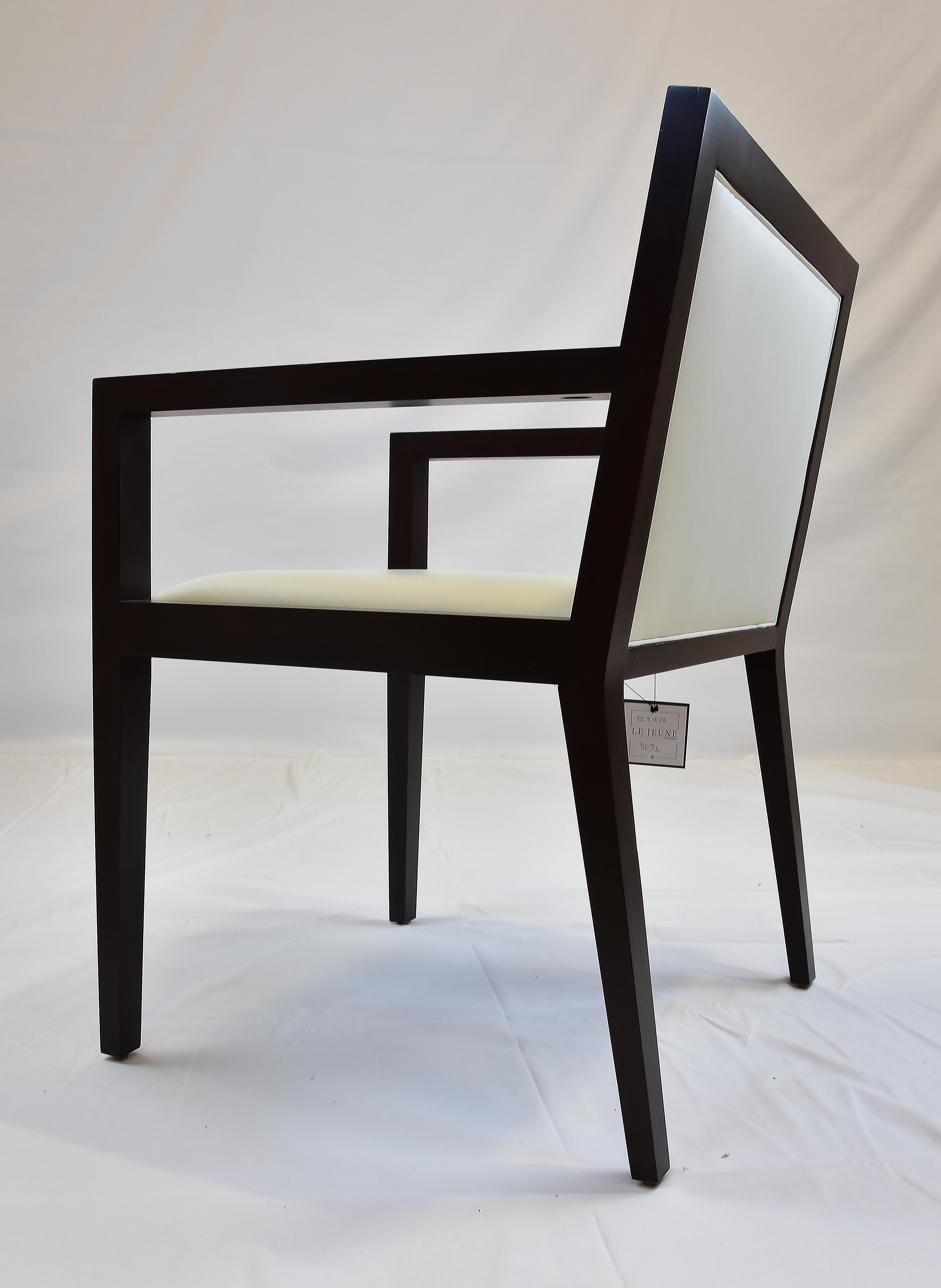 Contemporary Le Jeune Upholstery SLJ1 Dining Desk Armchair Showroom Model For Sale