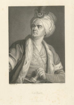 Le Kain in Oriental Costume, French Theatre Portrait Engraving, 1788