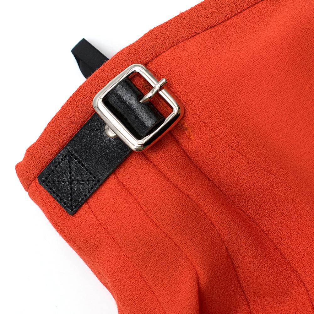 Le Kilt Orange Pleated Wool Skirt - Size US 2 In Excellent Condition For Sale In London, GB