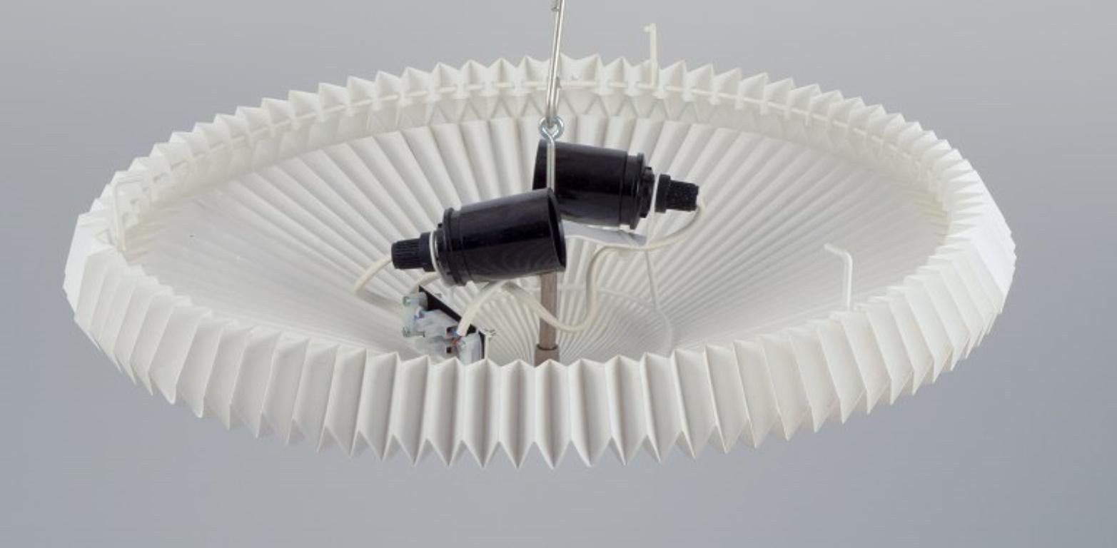 Le Klint, Danish lamp designer. Ceiling lamp. Hand-folded paper shade. In Good Condition For Sale In Copenhagen, DK