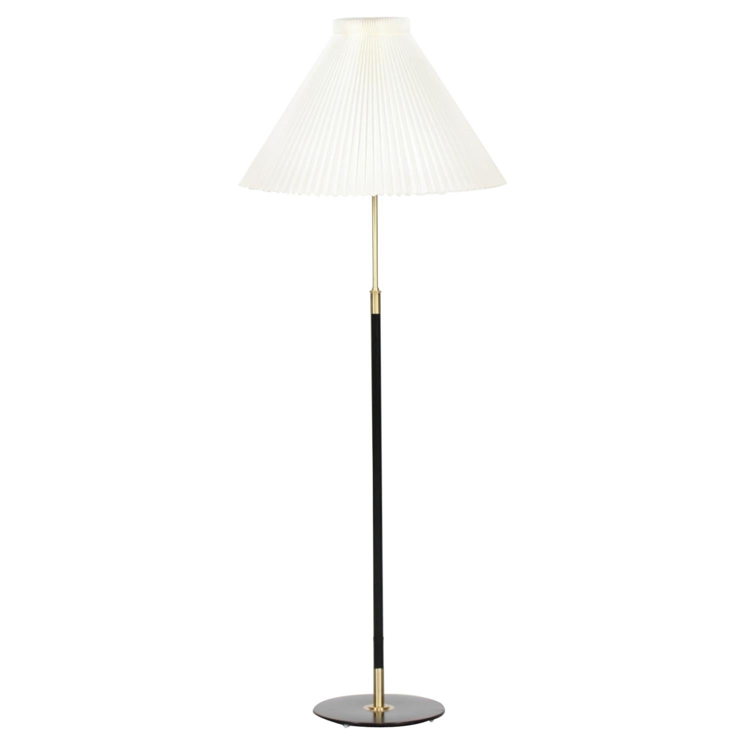 Le Klint Floor Lamp No 351 Designed by Aage Petersen in Denmark, 1970s