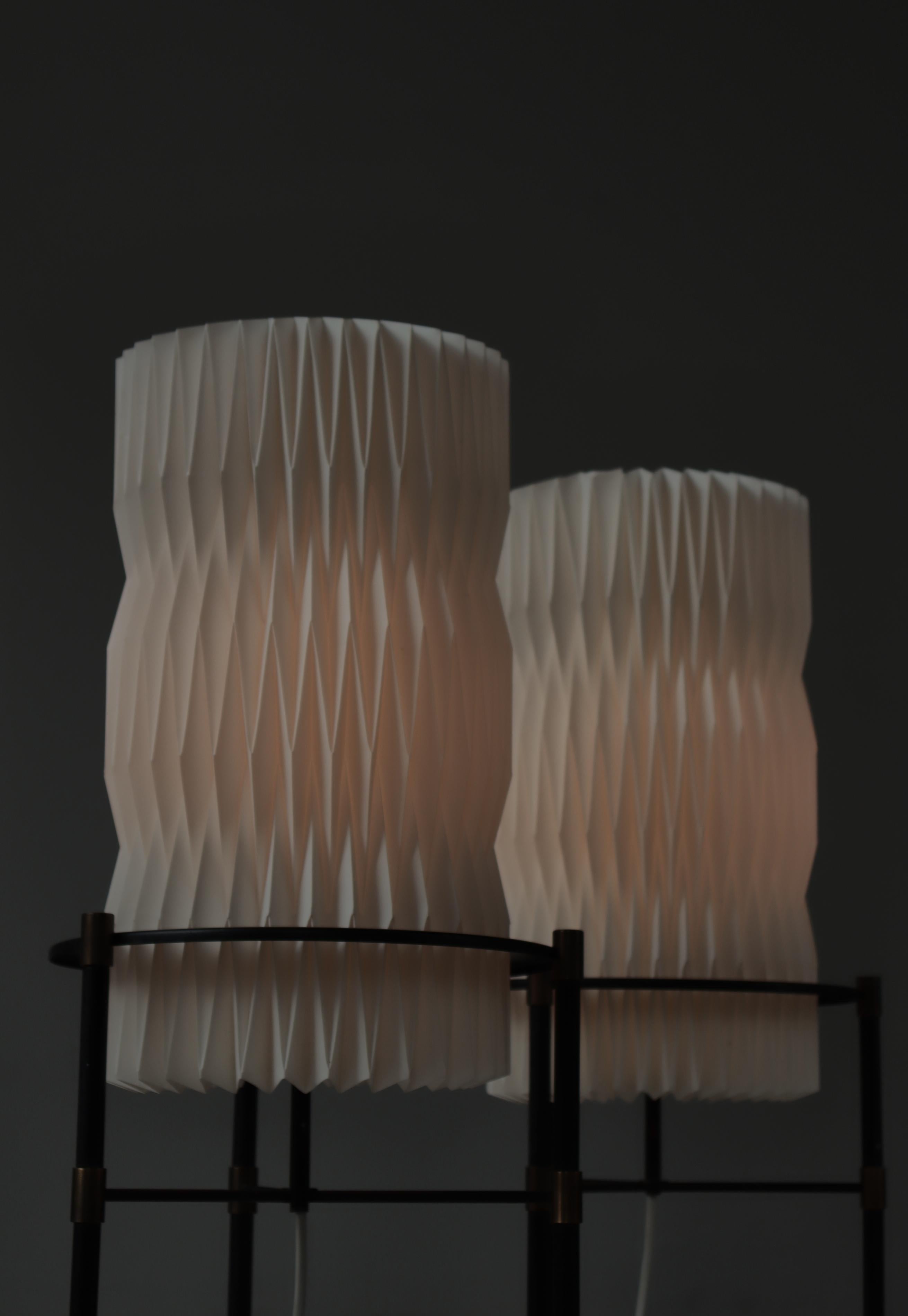 Le Klint Floor Lamps in Brass & Iron Tove & Edvard Kindt-Larsen, 1960s, Denmark For Sale 6