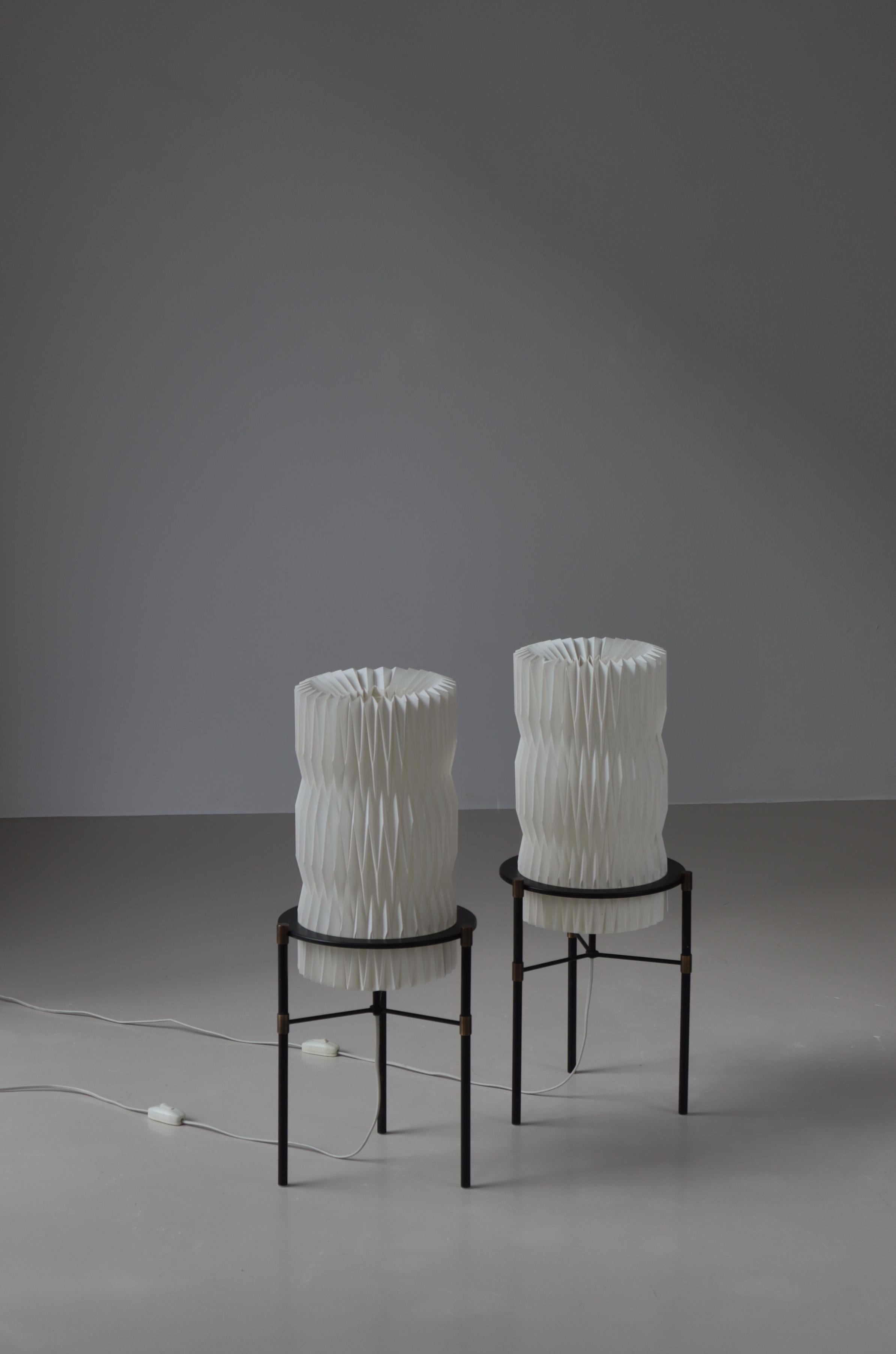 Le Klint Floor Lamps in Brass & Iron Tove & Edvard Kindt-Larsen, 1960s, Denmark For Sale 1