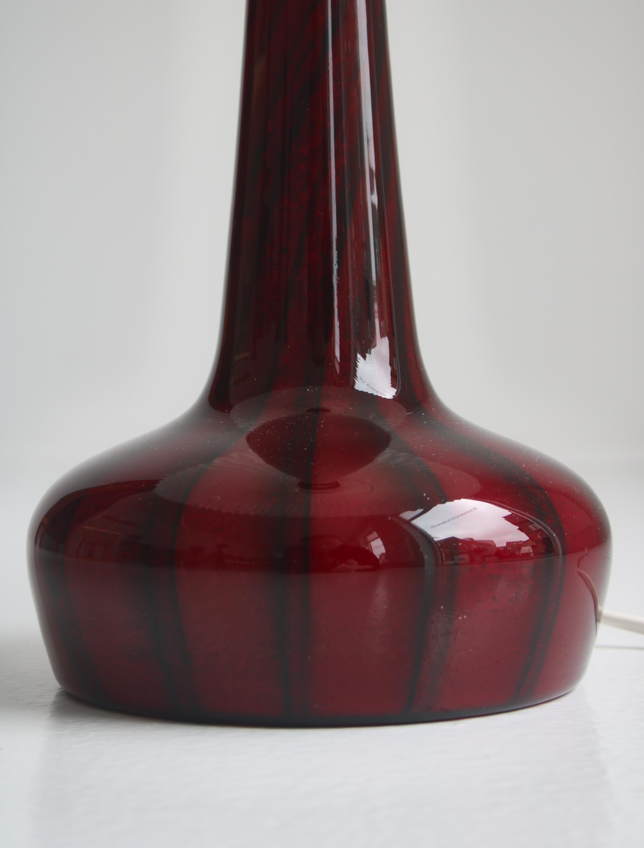 Le Klint & Holmegaard Blown Glass Table Lamp Denmark by Esben Klint, 1970s For Sale 2