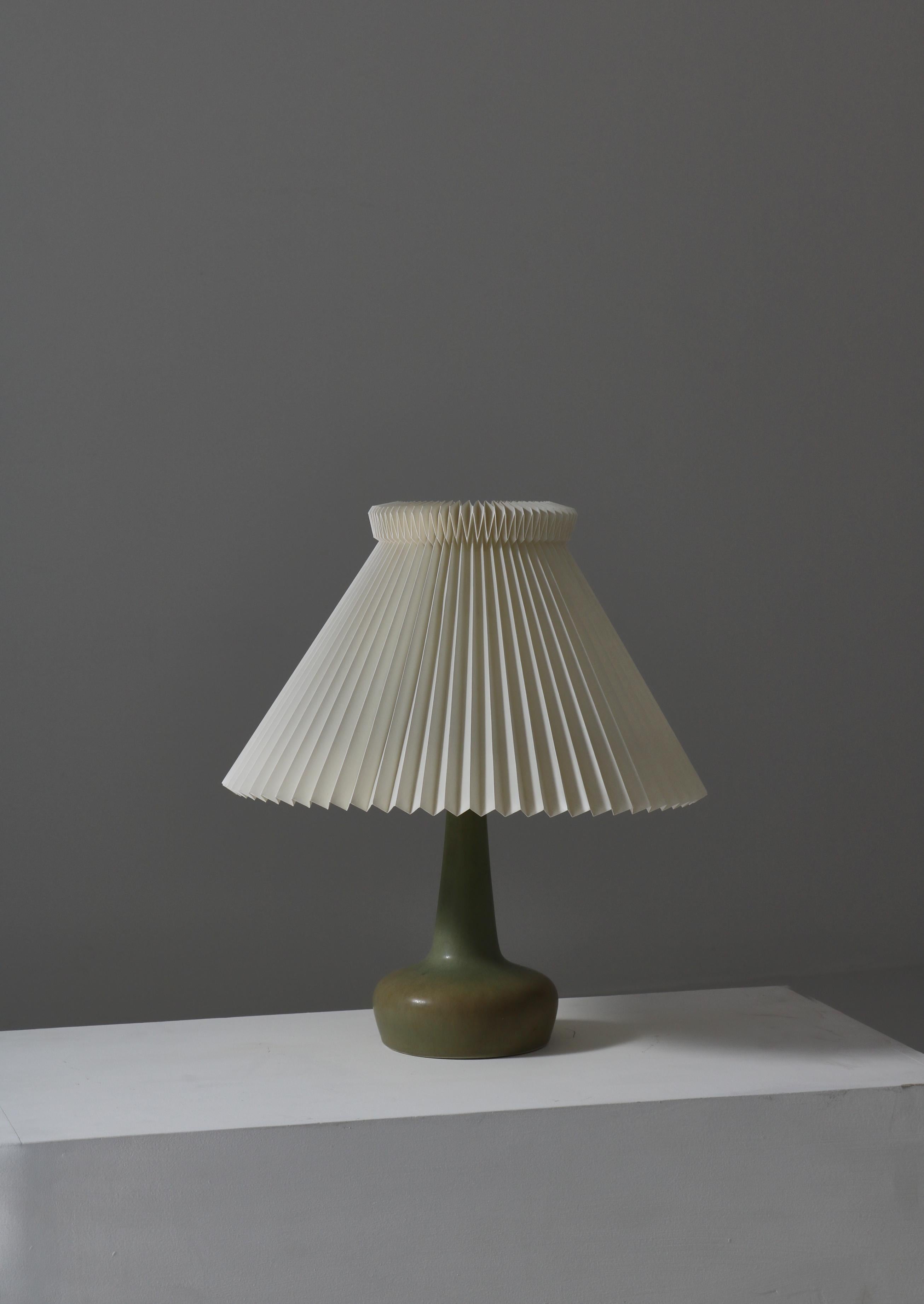 Scandinavian Modern Le Klint & Palshus Stoneware Table Lamp Denmark by Esben Klint, 1970s For Sale