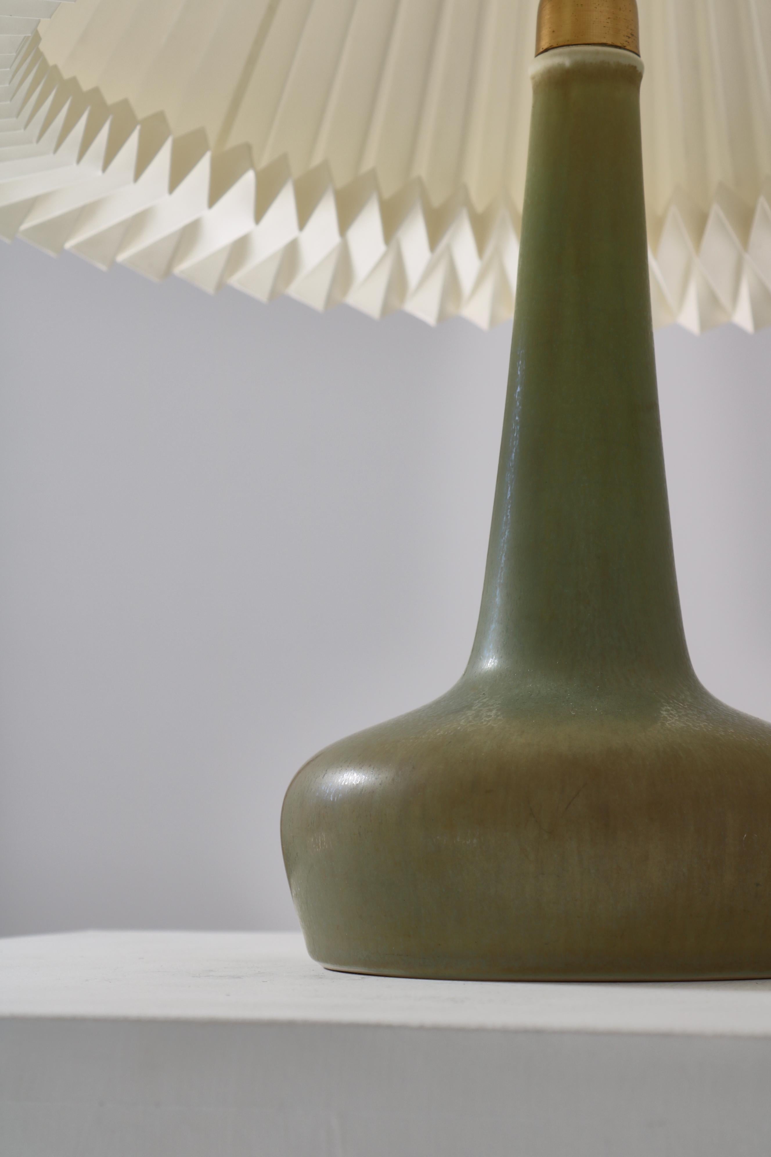 Le Klint & Palshus Stoneware Table Lamp Denmark by Esben Klint, 1970s For Sale 1