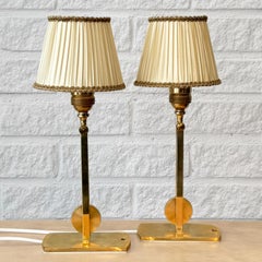 Le Klint, Scandinavian mid century table or wall lamps, brass, Denmark, 1950s
