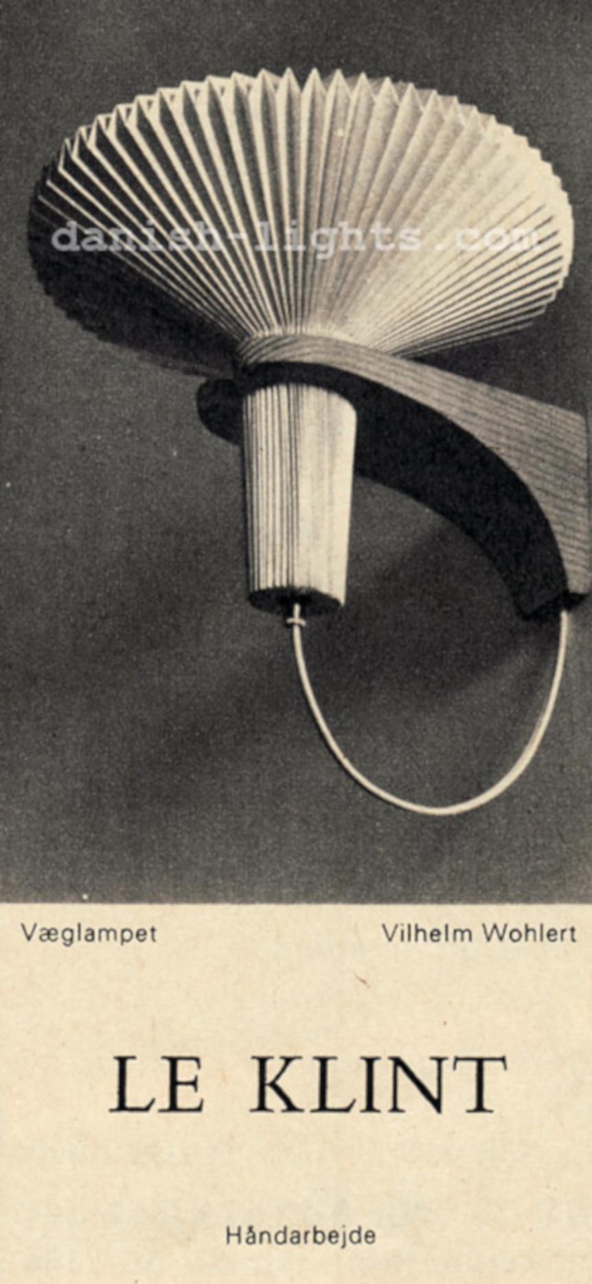 Le Klint Set of 4 Scandinavian Modern Wall Lamps by Vihelm Wohlert, 1960s 4
