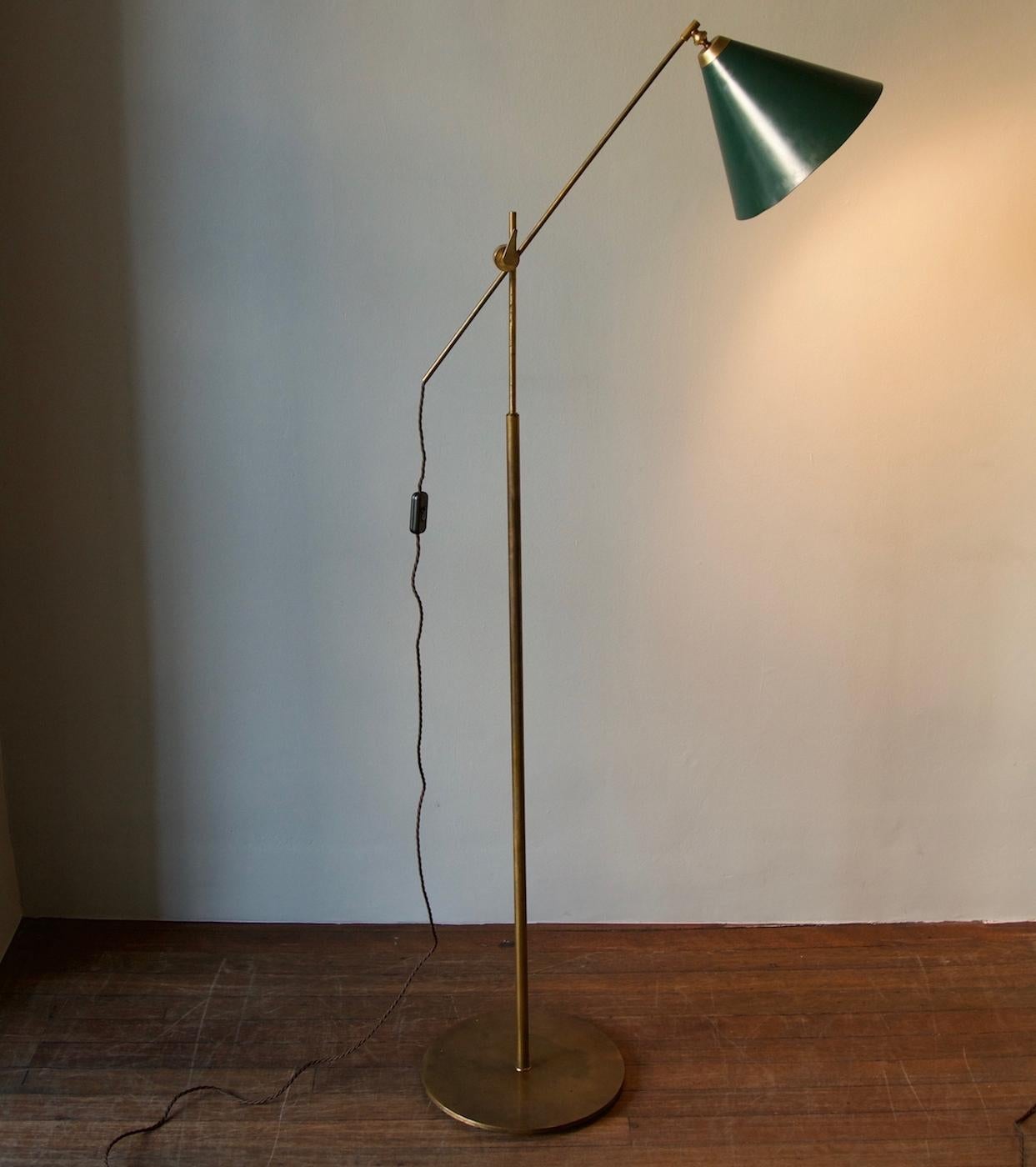 Danish Le Klint Solid Brass Floor Light