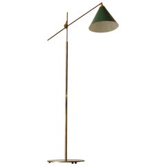 Vintage Le Klint Solid Brass Floor Light