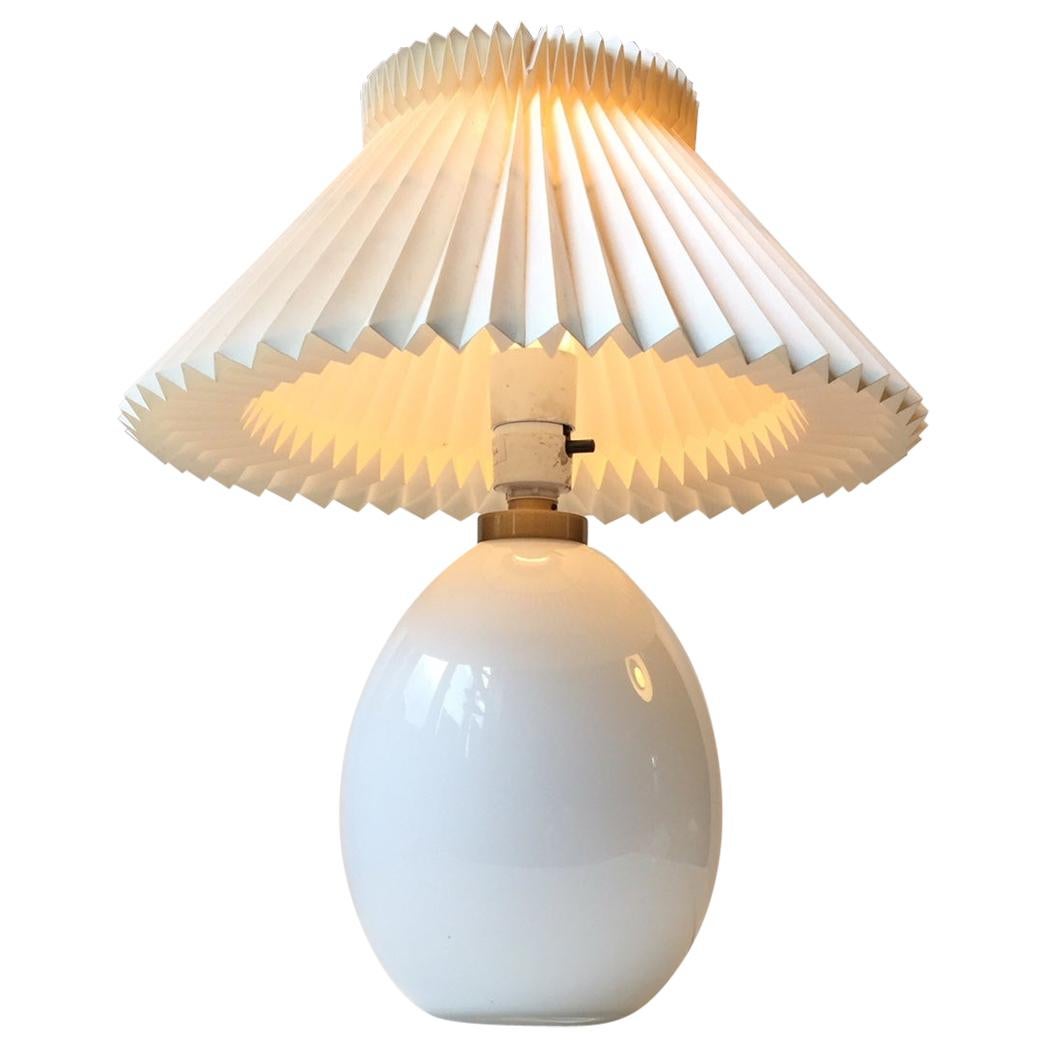 Le Klint White Ovoid Shaped Table Lamp by Poul Seest Andersen