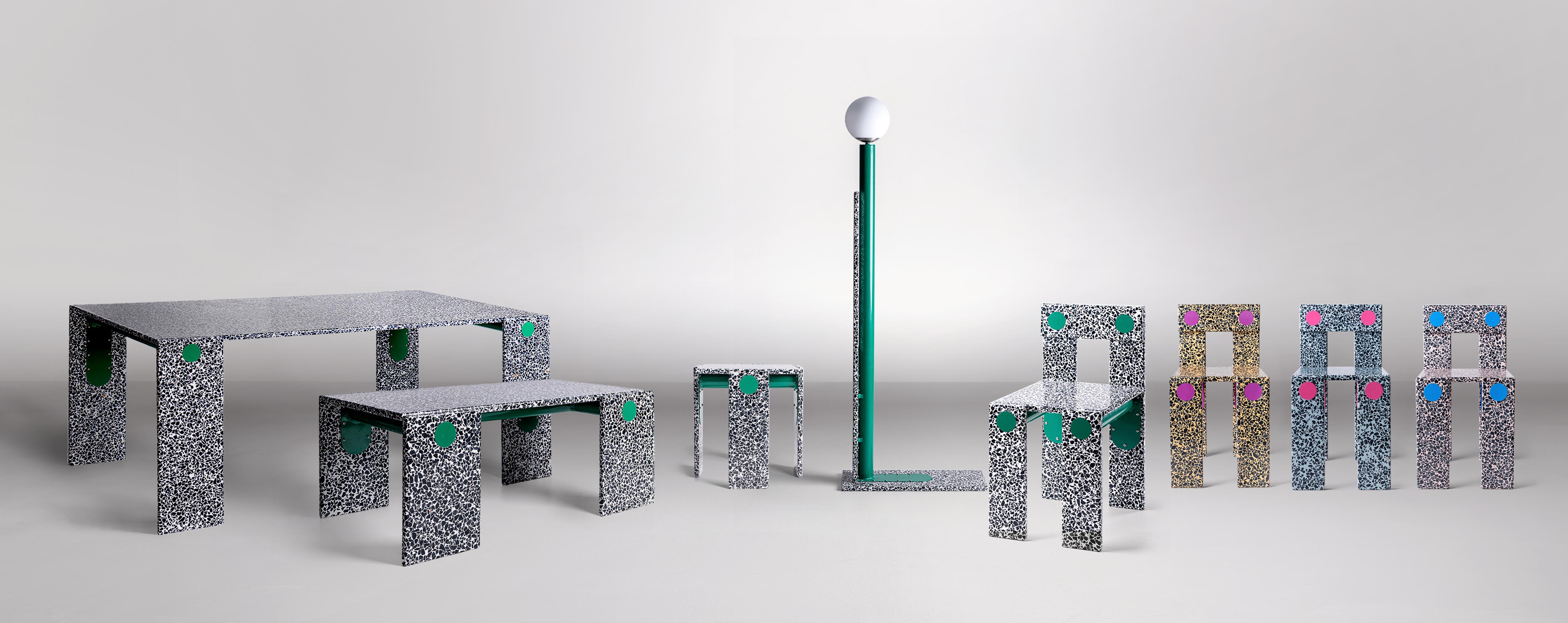 Le Lampadaire - Terrazzo-Stuhl in limitierter Auflage von Zyva Studio für Mosaic Factory (Gegossen) im Angebot
