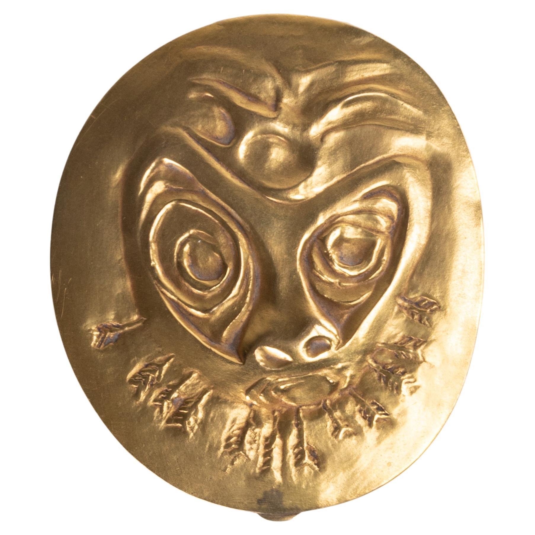 "Le lion" compatta in bronzo dorato di Line Vautrin, circa 1945, Francia in vendita