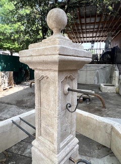 Le Louvre Carved Limestone Center Fountain from the South of France