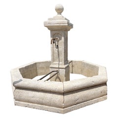 Le Louvre Carved Limestone Center Fountain from the South of France