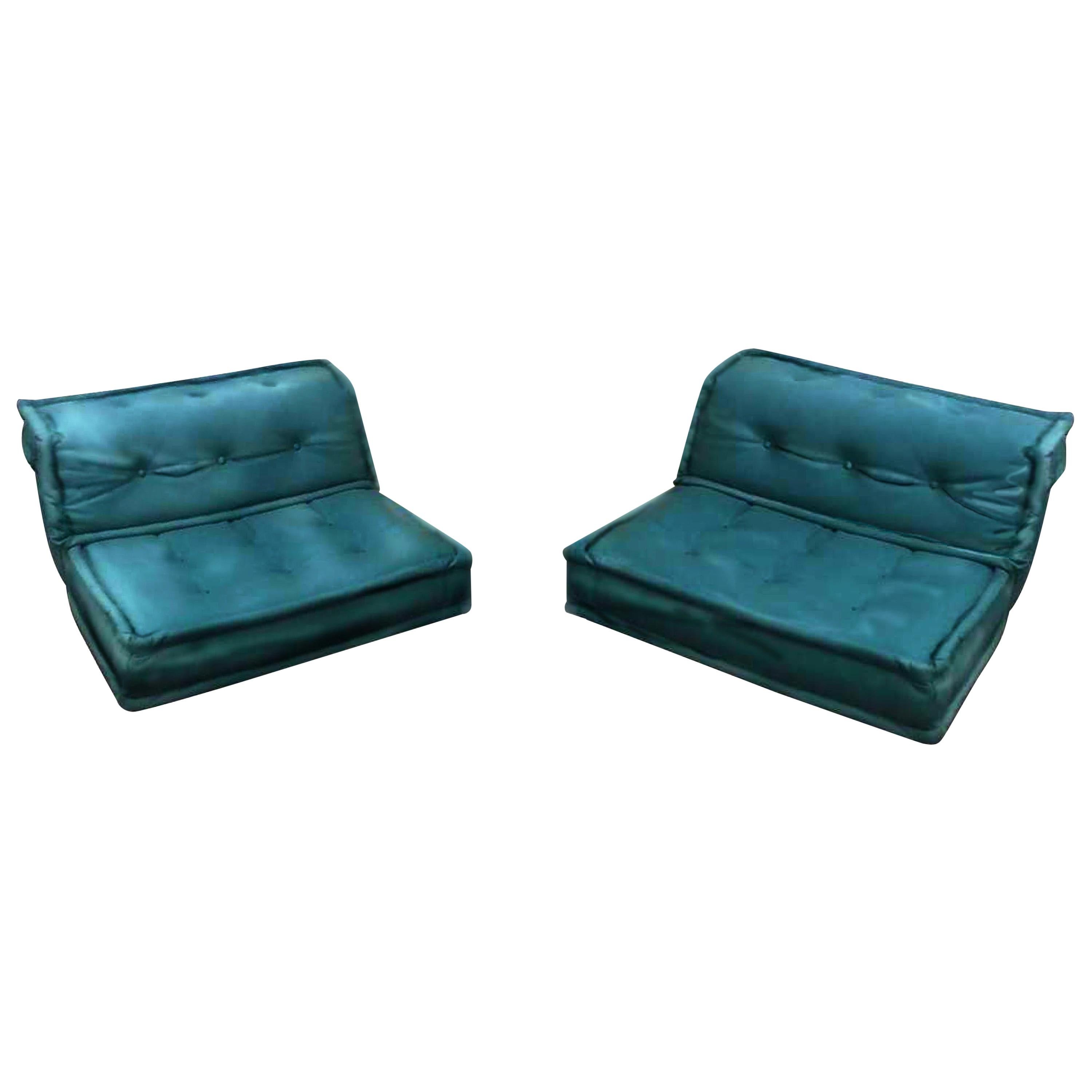Le Mah Jong Modular Lounge Chair Roche Bobois Custom Jean Paul Gaultier Leather