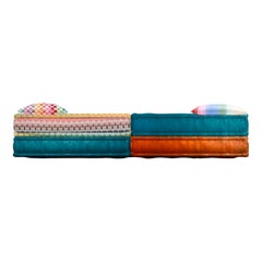 Le Mah Jong Modular Missoni Multi Color Daybed, Ottoman, Roche Bobois, 2015