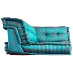 Le Mah Jong Modular Sofa Corner Lounge Chair Roche Bobois Gaultier Teal Silk