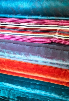 Le Mah Jong Modular Sofa Hans Hopfer Roche Bobois Jean Paul Gaultier Silk Velvet